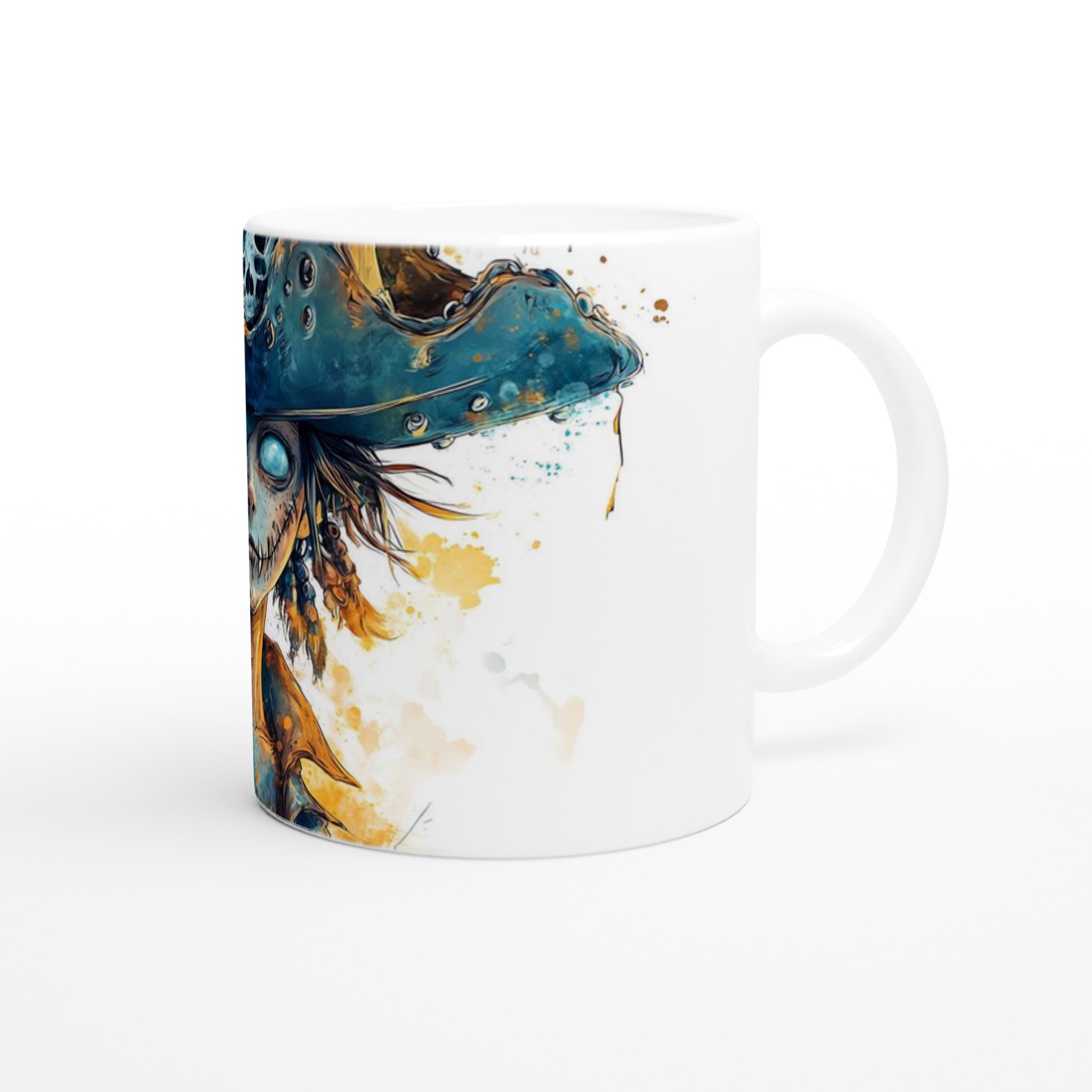 Pirate Nightmare Mugg – Akvarellstil | Unik 11oz Keramikmugg i Sju Färger 9 43536f1f-07a6-4df1-9334-1e5aa408e839