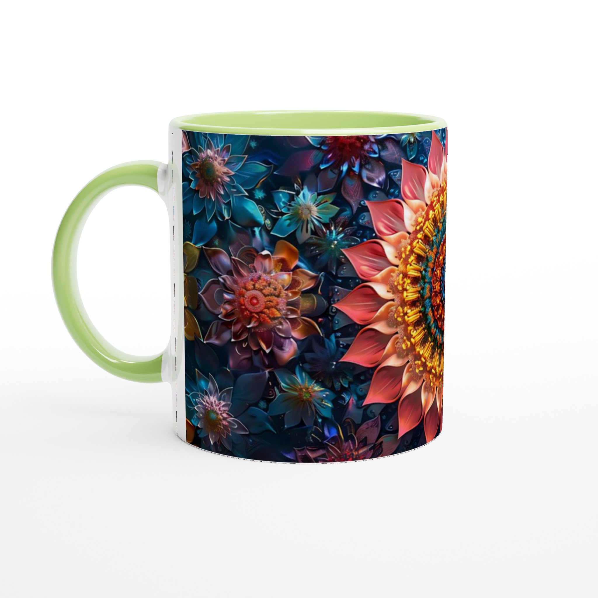 Kosmisk Blomsterglädje Keramikmugg - 11oz Mandala-Inspirerad Kaffekopp i Valfri Färg 7 43730e05-7d21-4620-96ae-15c14a5d9b94