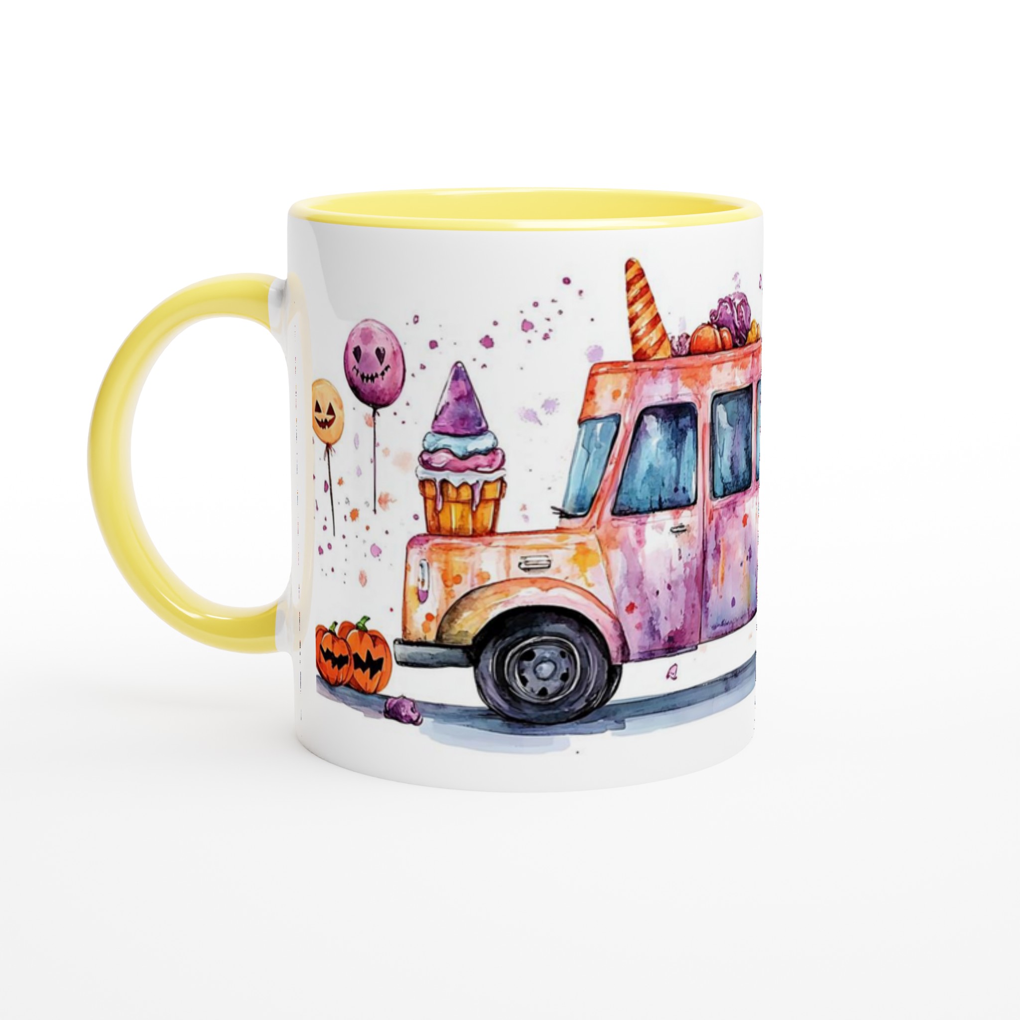 Magisk Halloween-Mugg: En Godisbil i Akvarell | 11oz Keramisk Kaffemugg 3 43b72845-39b8-44a9-8456-1ea5a8ccf33c