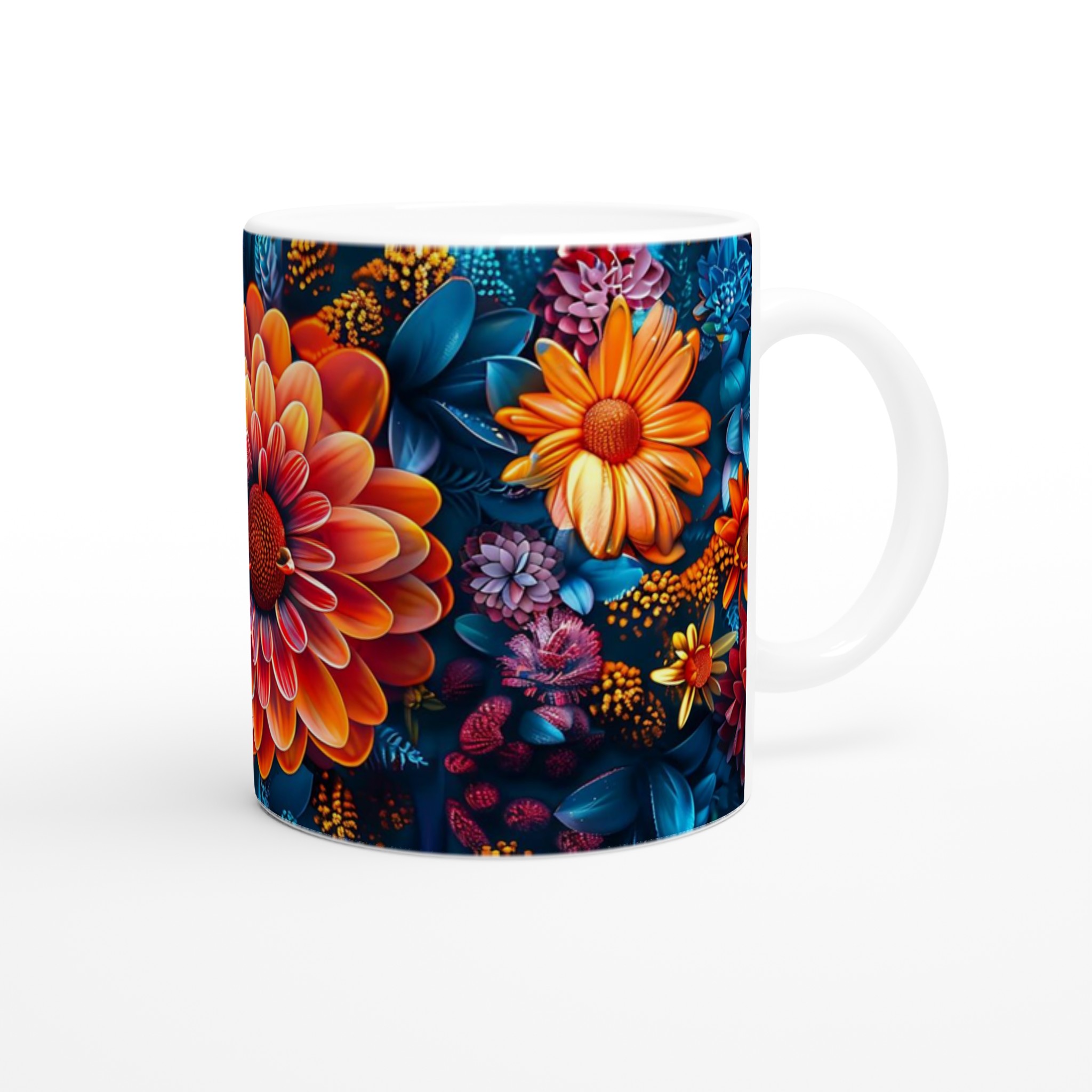 Tropisk Blomsterglädje 11oz Keramikmugg – En Färgexplosion för Din Kaffestund 9 43bc770c-5d99-42f4-8259-9391ce096d31