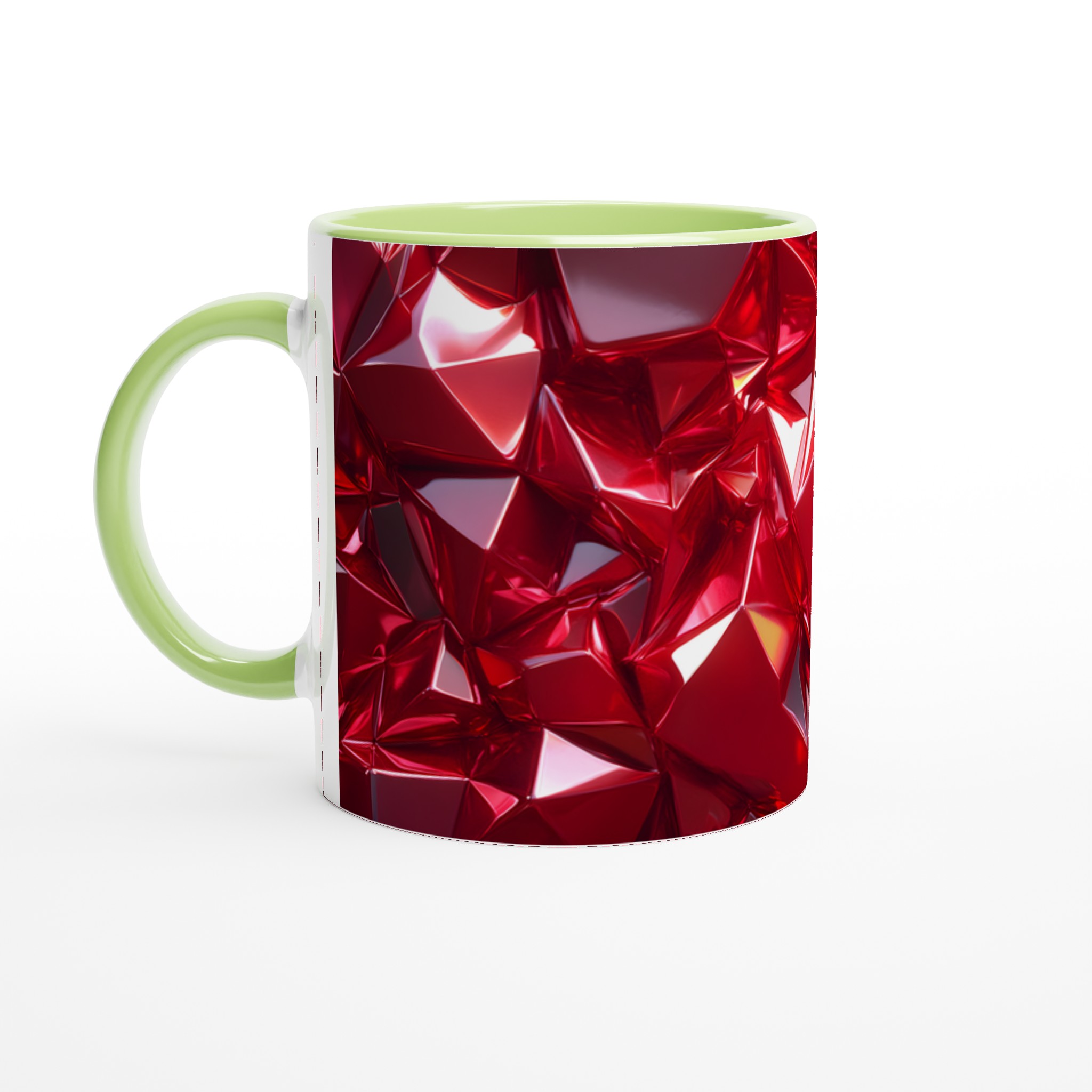 Rubinröd Fasetterad Keramikmugg – Glänsande 11oz Kaffekopp i Valfri Färg 7 43feb7d1-da89-4425-a23c-1c106cd4d065