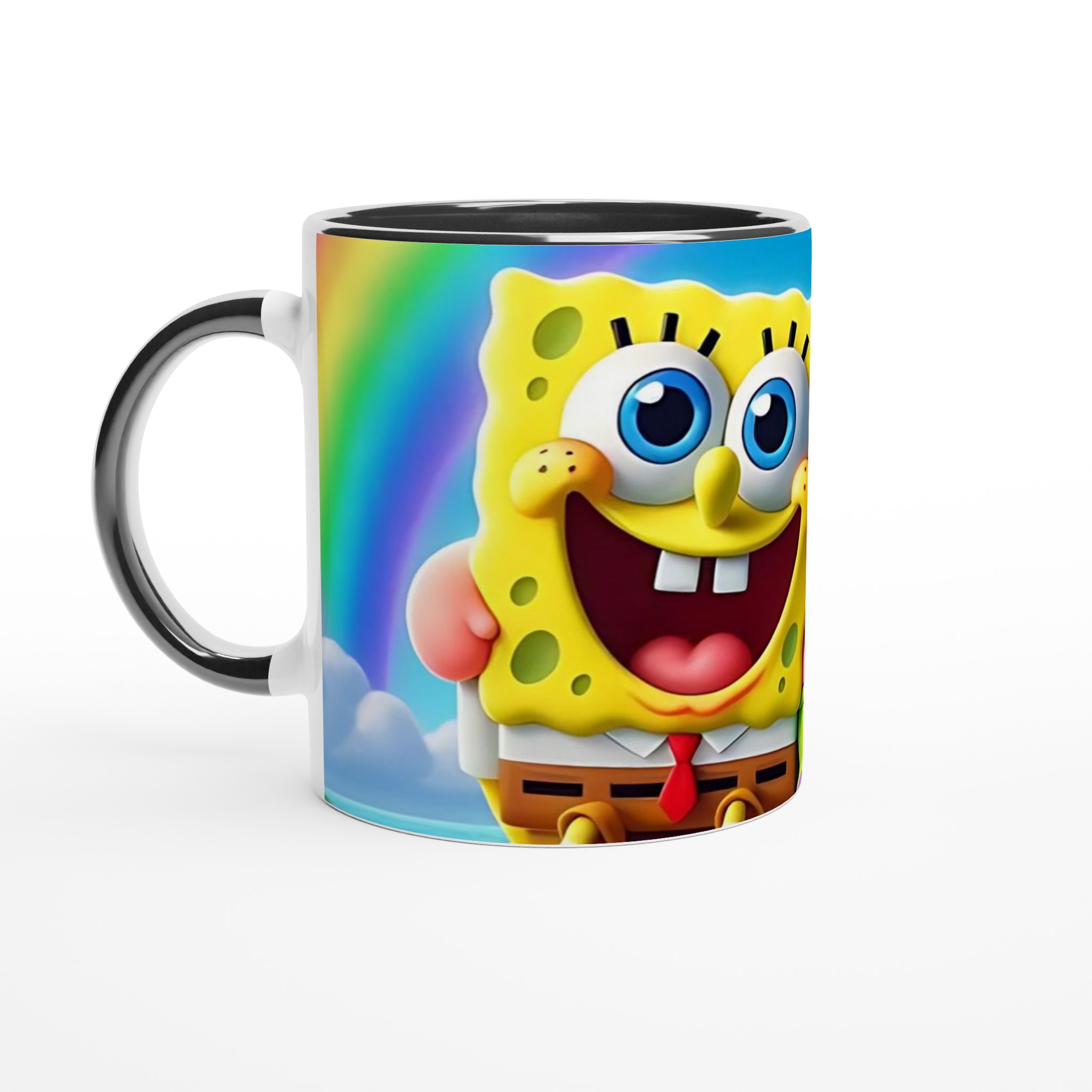 Vit 11oz keramisk mugg med färgstarkt och lekfullt motiv i regnbågsfärger 5 441a9e58-f1ed-4793-9a82-c334cbaea207