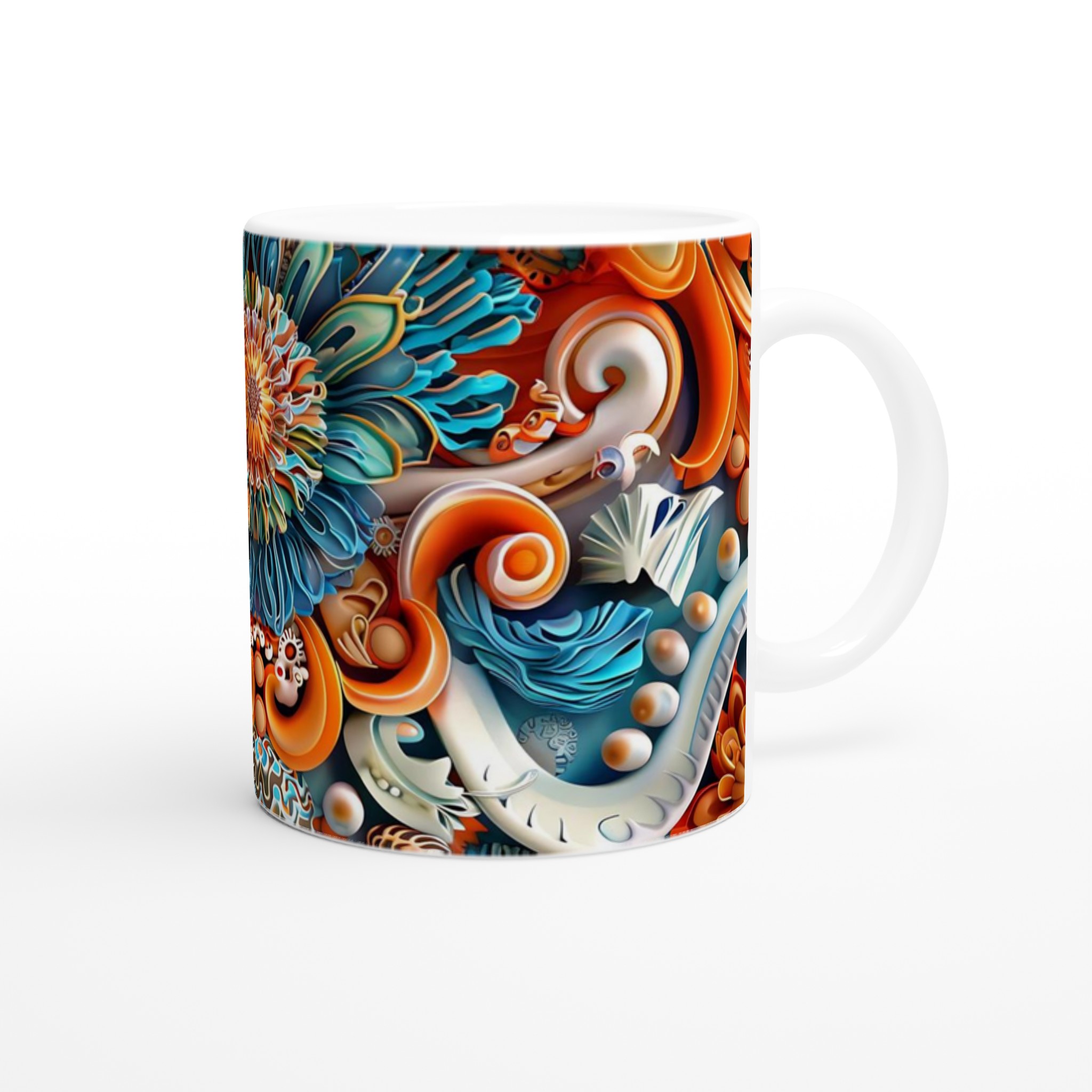 Abstrakt Mandala 11oz Keramikmugg – Livliga Färger för Din Kaffestund 9 4427a2f1-aa25-461f-bbf2-79b436c4d30e