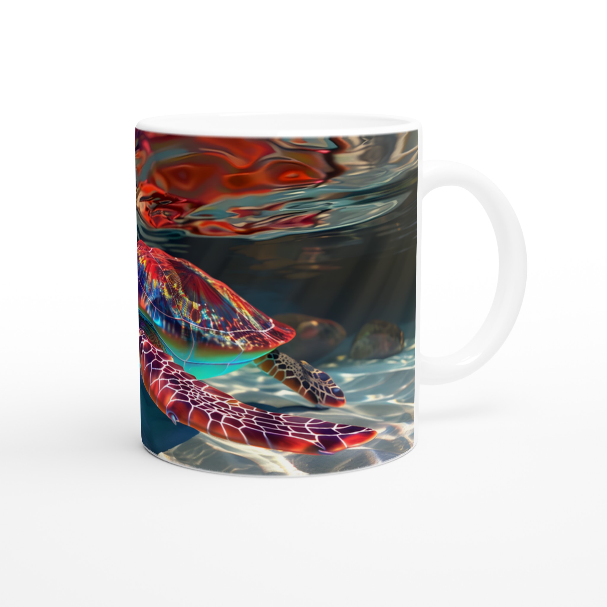 Neon Havssköldpadda 11oz Keramisk Mugg – Ett Konstverk i Färg till Din Kaffestund 9 4430bd2d-1cd2-46f7-89f1-b5ff2f9f8a0a