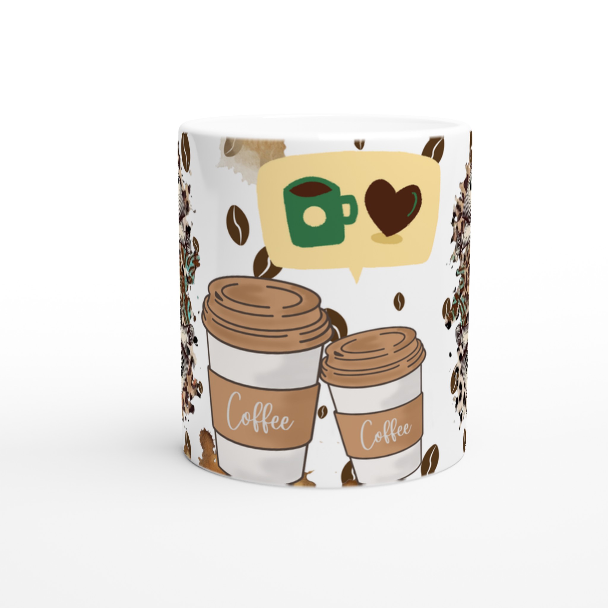 Vit 11oz keramikmugg med edgy kaffeskalle – välj din favoritfärg för att uttrycka din kaffeentusiasm 8 44644f7a-cb1e-47ce-96da-4c8c98dfad9d
