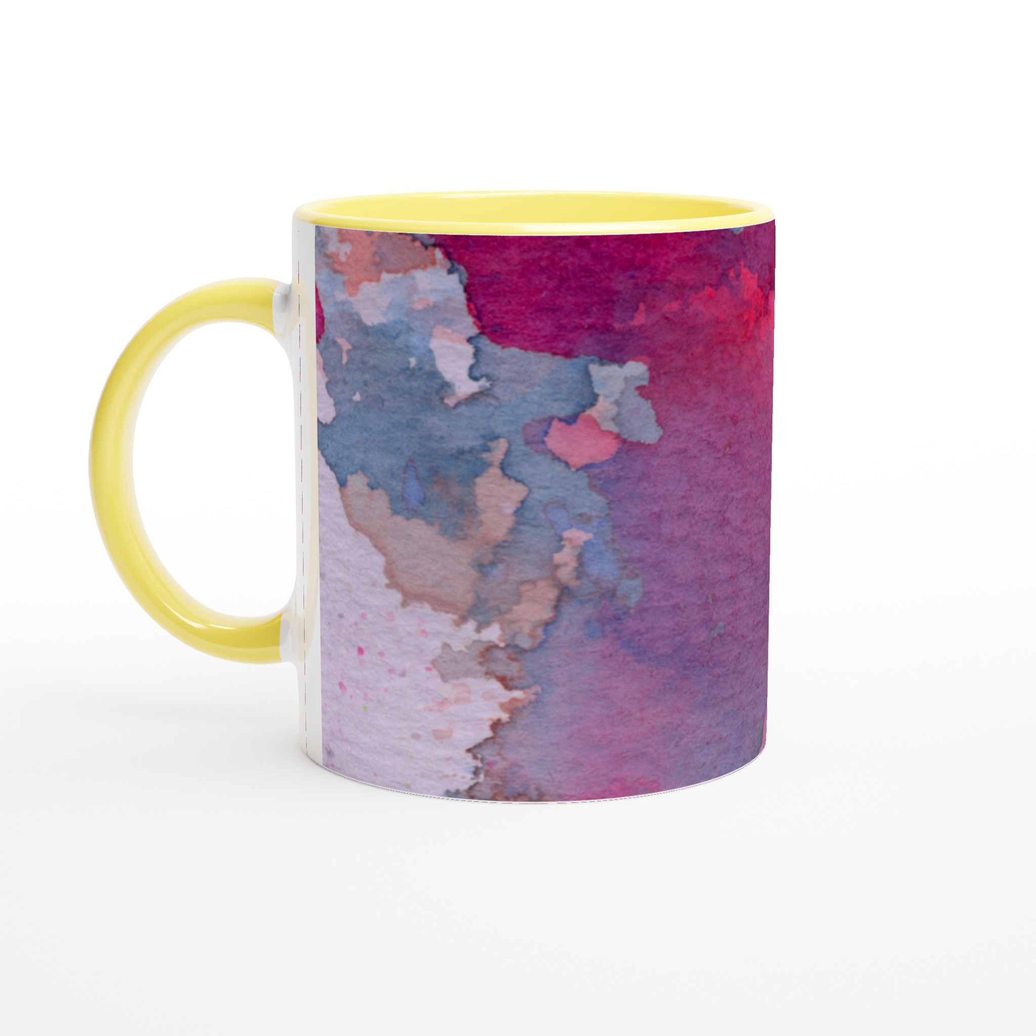 Vit 11oz keramisk mugg med konstnärlig vattenfärgsdesign i flera färgval 3 44768039-9e3e-44c7-9360-f2d5d7d930a6