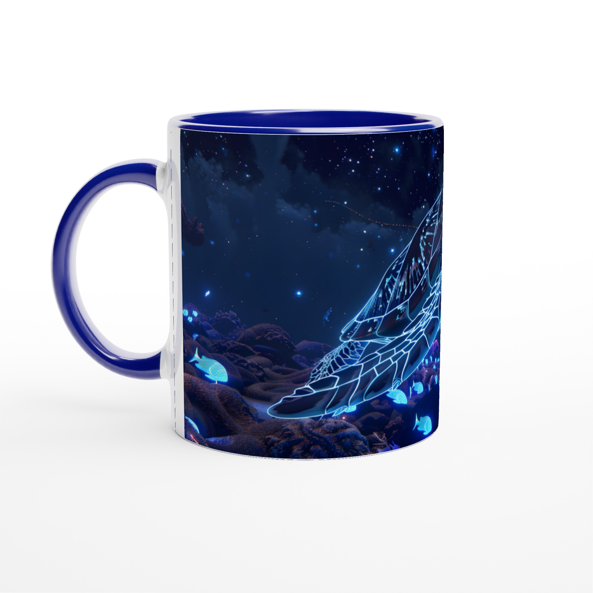 Glödande Neon Havssköldpadda 11oz Keramisk Mugg – Drömsk Akvatisk Design 2 448533f7-ac72-4d4c-b4b2-89d3a60a24a9