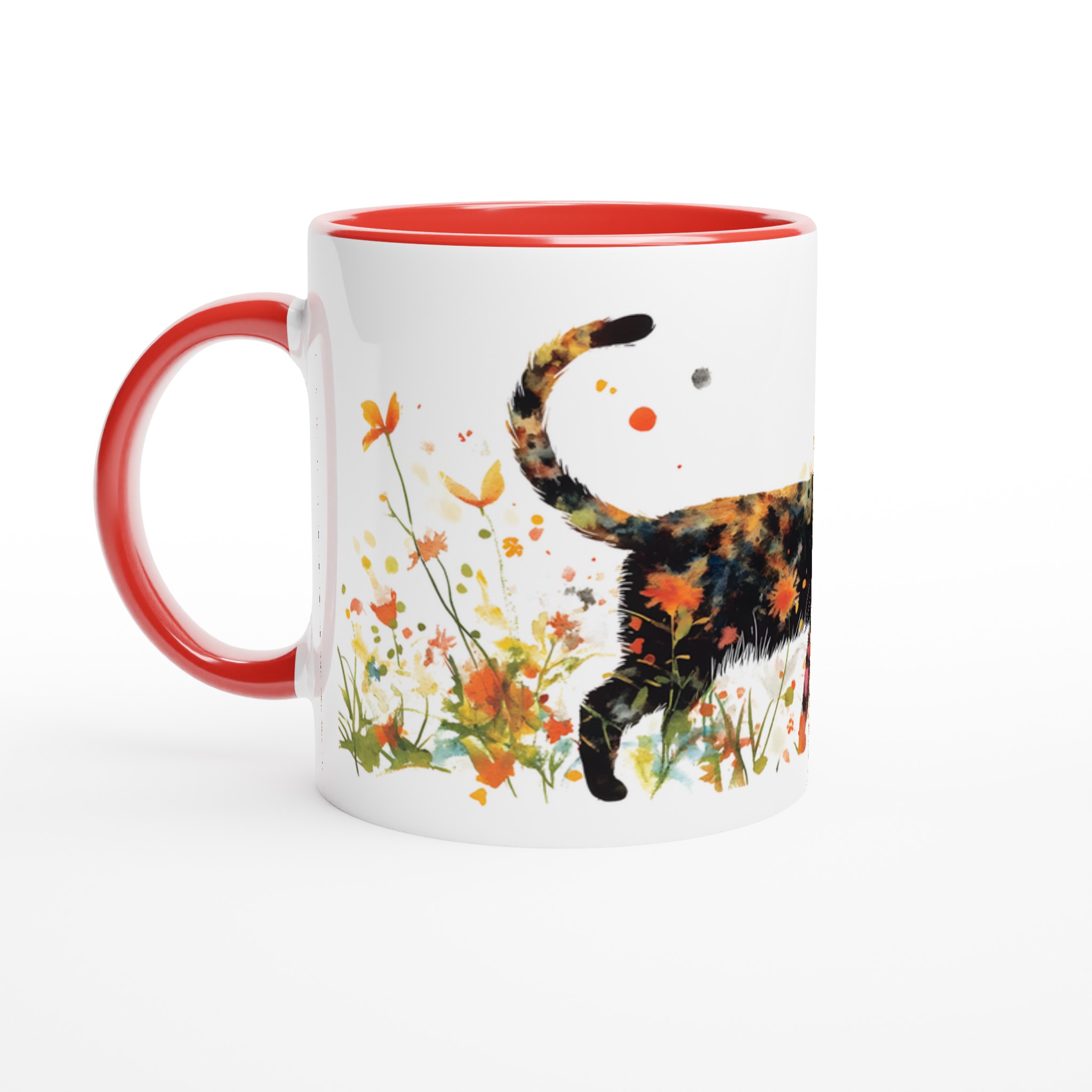 Färgsprakande Katter & Blommor Keramikmugg - 11oz Konstverk för Din Kaffestund 5 4486f2ce-a30c-4872-a1dc-e0f0df62e9ff