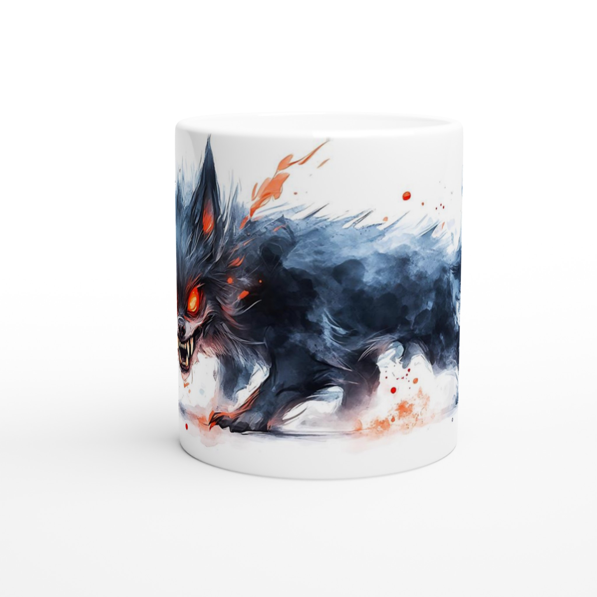 Demonisk Vargmugg – Keramisk 11oz Kaffekopp med Intensiv Akvarellkonst i Valfri Färg 8 44b391e9-affc-4473-8e95-686464f975d7