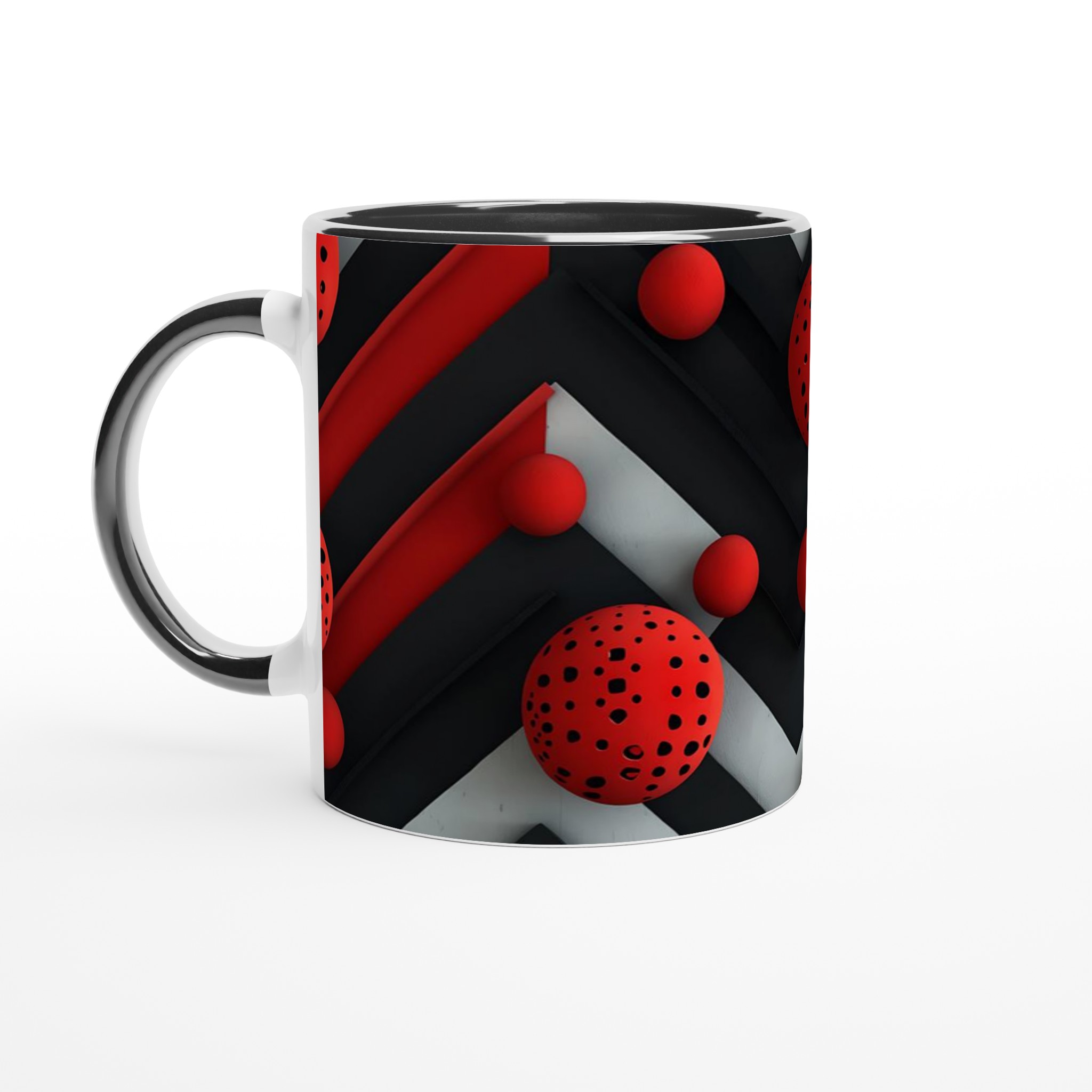 Abstrakt Geometrisk 11oz Keramikmugg – Dynamisk Design i Svart, Vitt & Rött 4 44d69a98-b91f-48f7-a94a-9f2841e9fc96