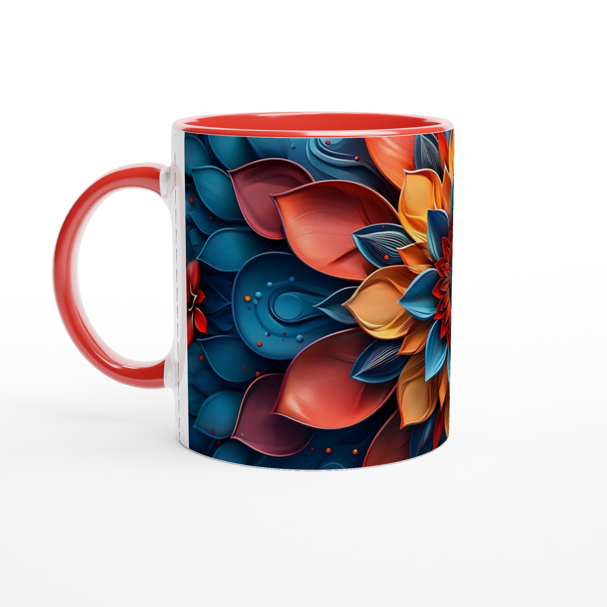 Abstrakt Mandala Blomstermugg – 11oz Premium Keramikmugg i Klara Färger 5 44dbb876-aa53-4ad2-9ca1-5ff05a7a7c1e