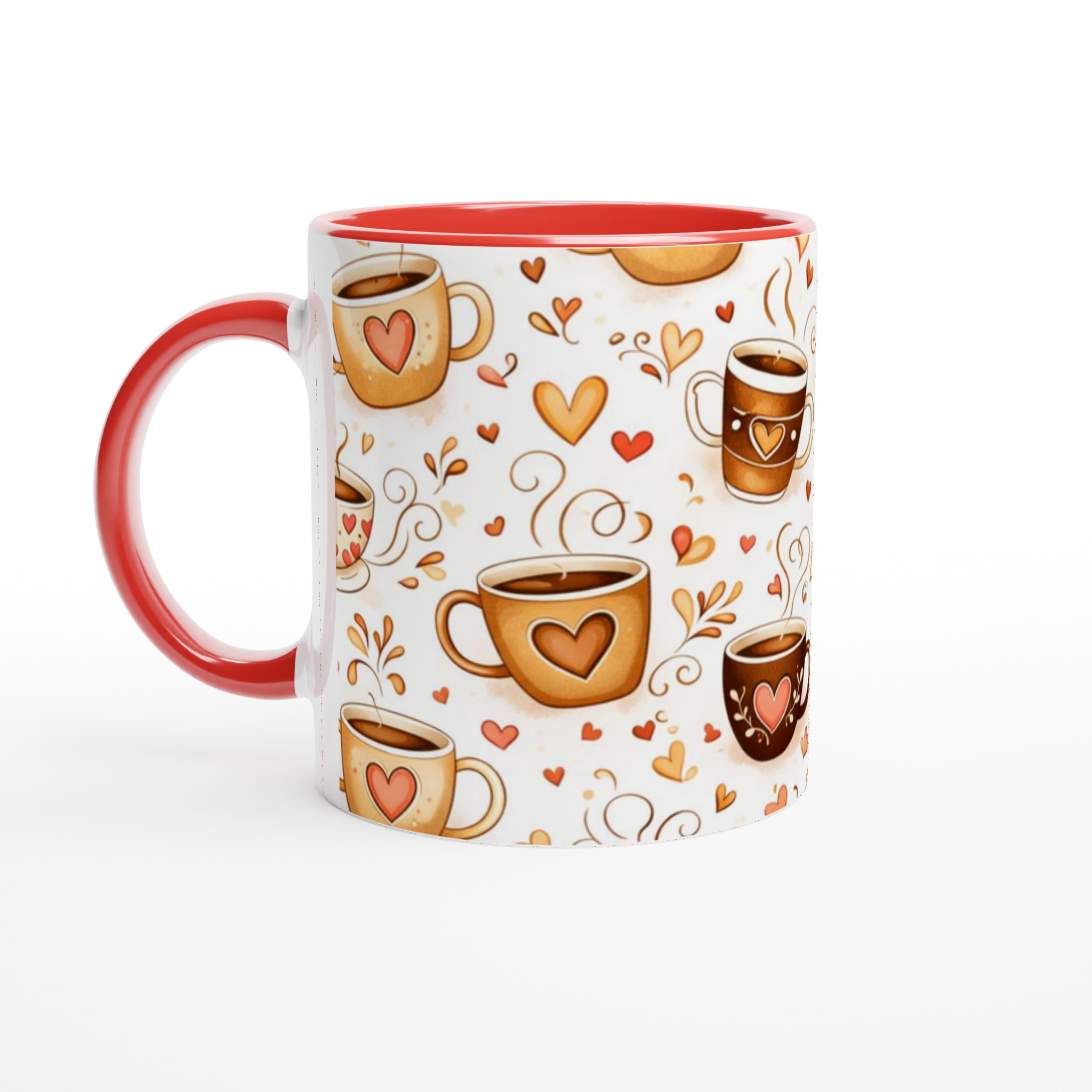 Vit 11oz keramisk mugg med kärleksfullt hjärtmotiv i flera färger 5 44e723e5-b474-4b5f-a687-183dedc130d5