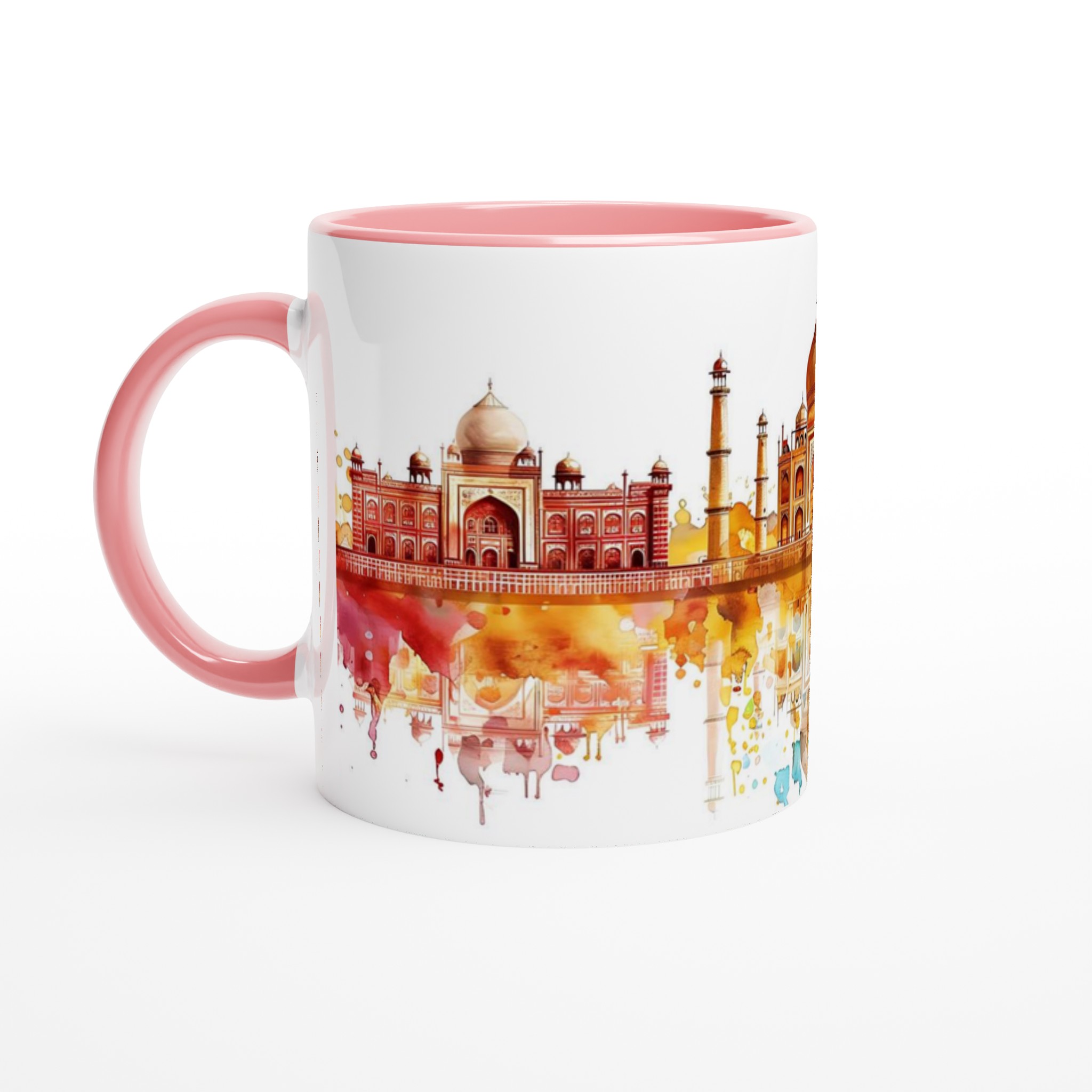 Vattenfärg Taj Mahal Mugg – Indiska Monument i Livliga Nyanser – Välj Din Färg! 6 44e888d0-b90e-493a-9ebd-a6fa471603c8