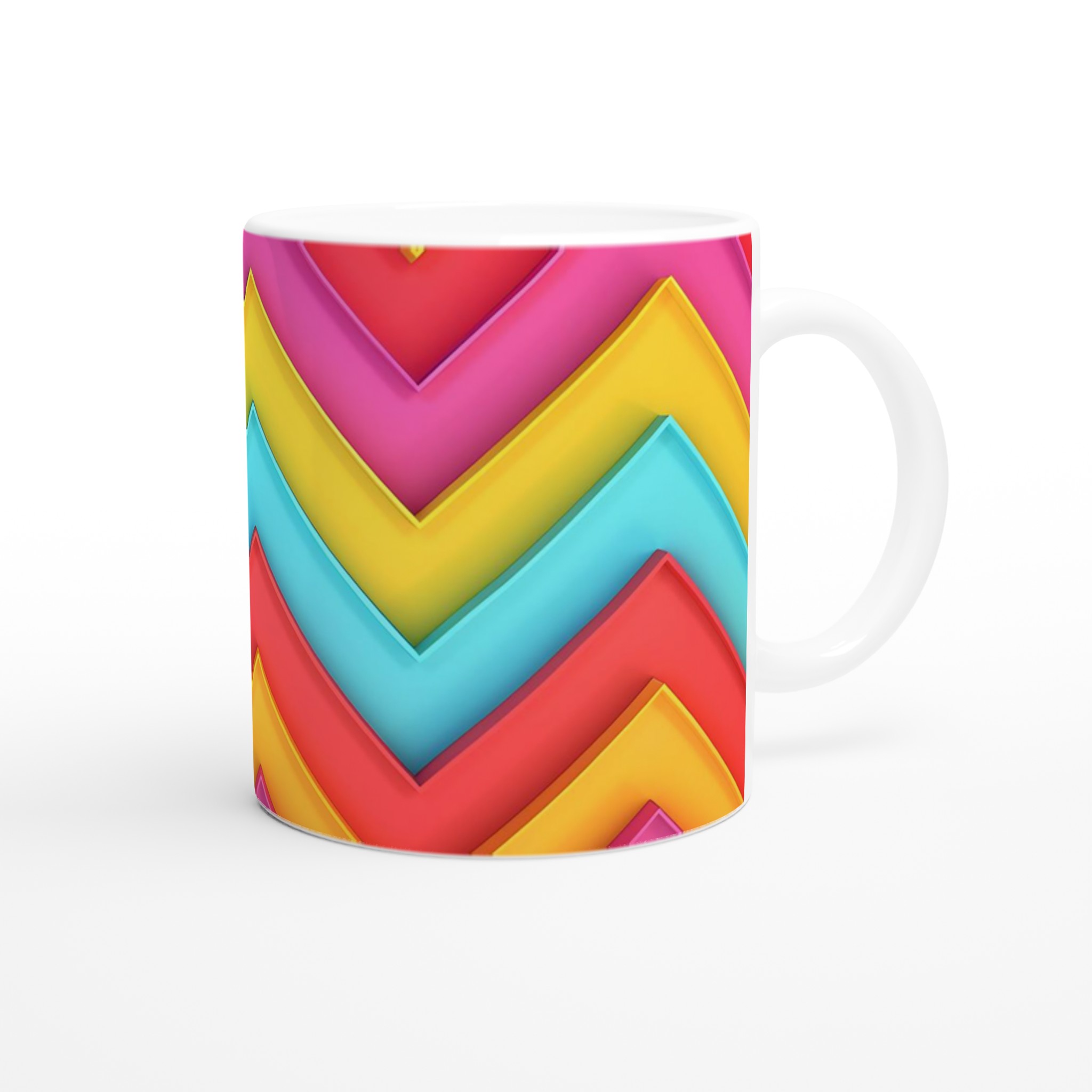 Färgglad Chevron Keramisk Mugg - Välj bland 7 Livfulla Nyanser för Din Perfekta Kaffestund! 10 44fdb453-3133-42c0-a3cb-e30a594e14c7