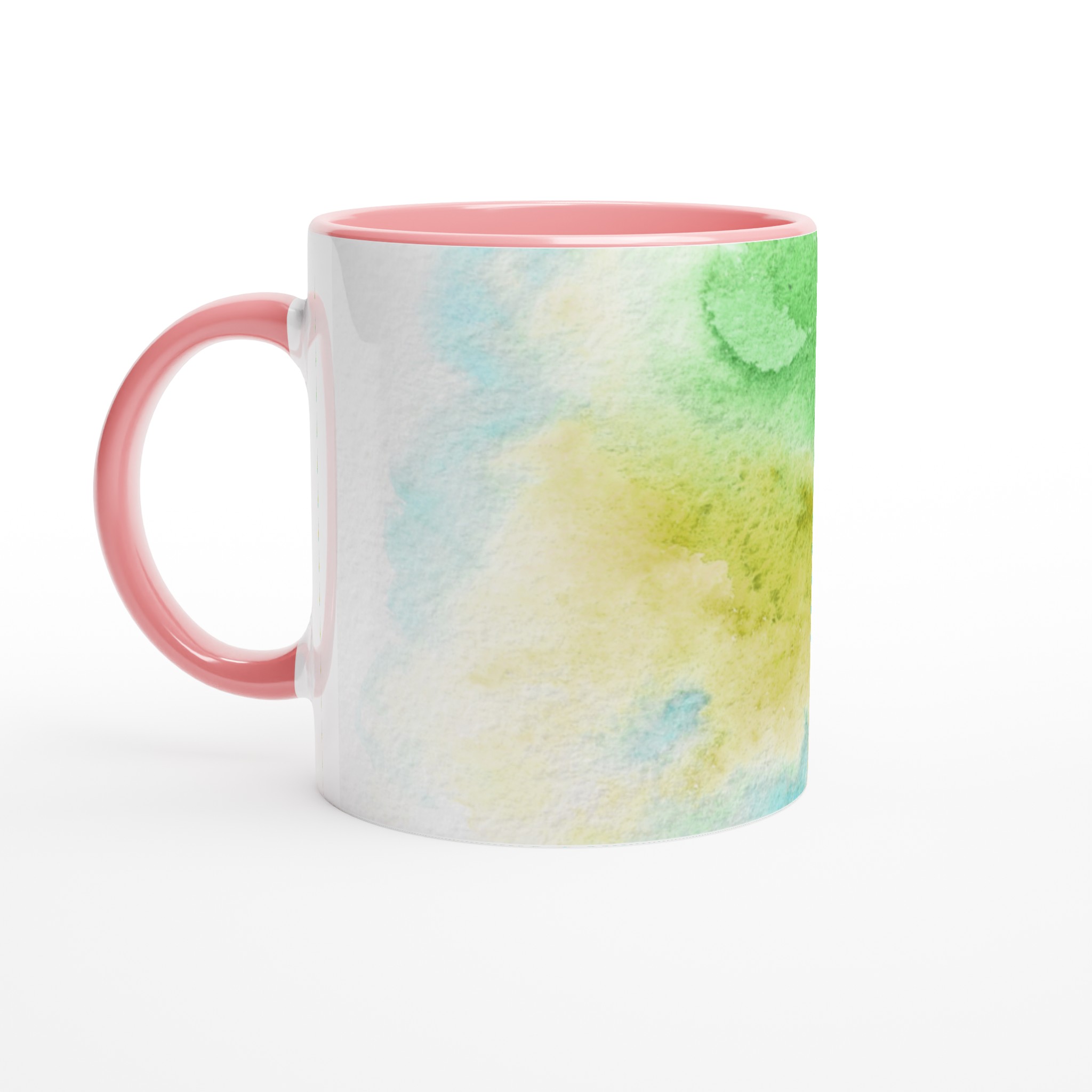 Vit 11oz keramisk mugg med akvarellmönster i lugna, mjuka färger – välj din favoritfärg på muggen 6 45030b36-e3b6-4880-99c0-9ef4284ecc99