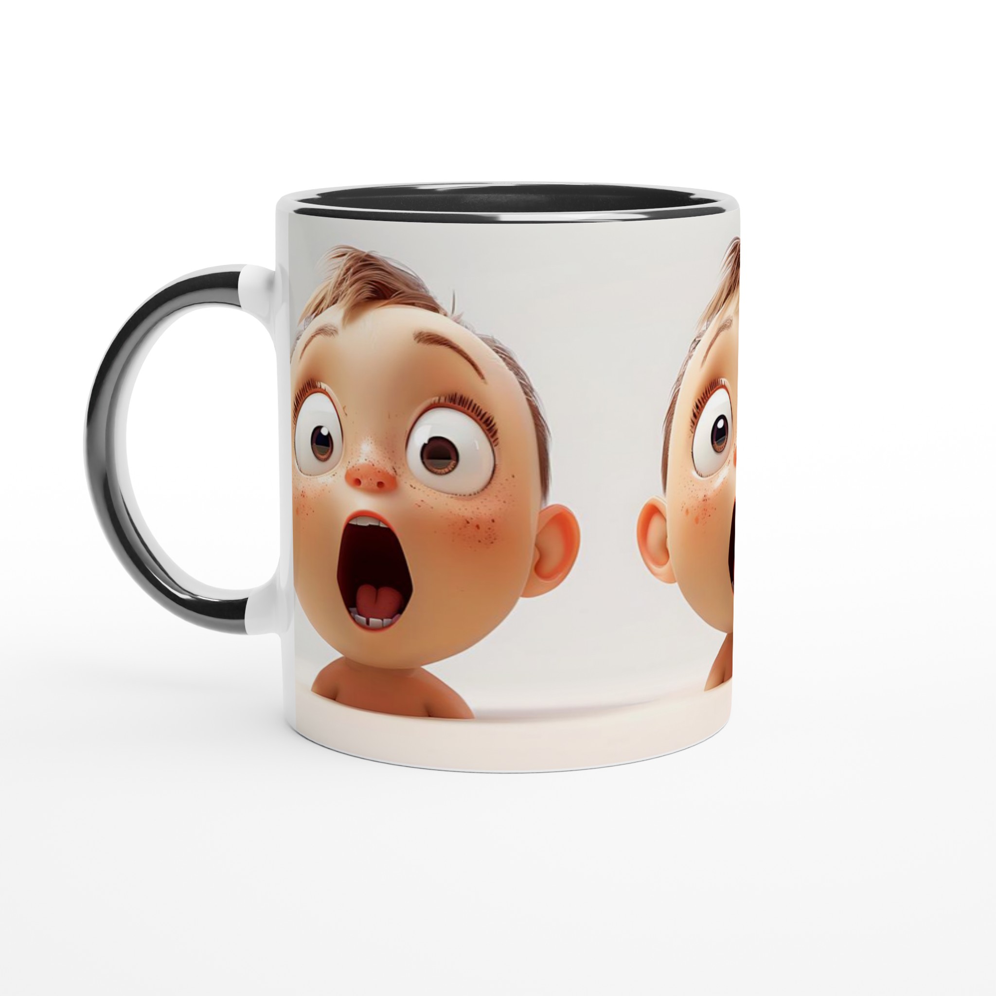 Förvånad Baby Ansikte Mugg - Charmig Keramisk Mugg för Varje Kaffestund 4 4529e26b-c607-438f-a2d1-fb57a38d0ab4