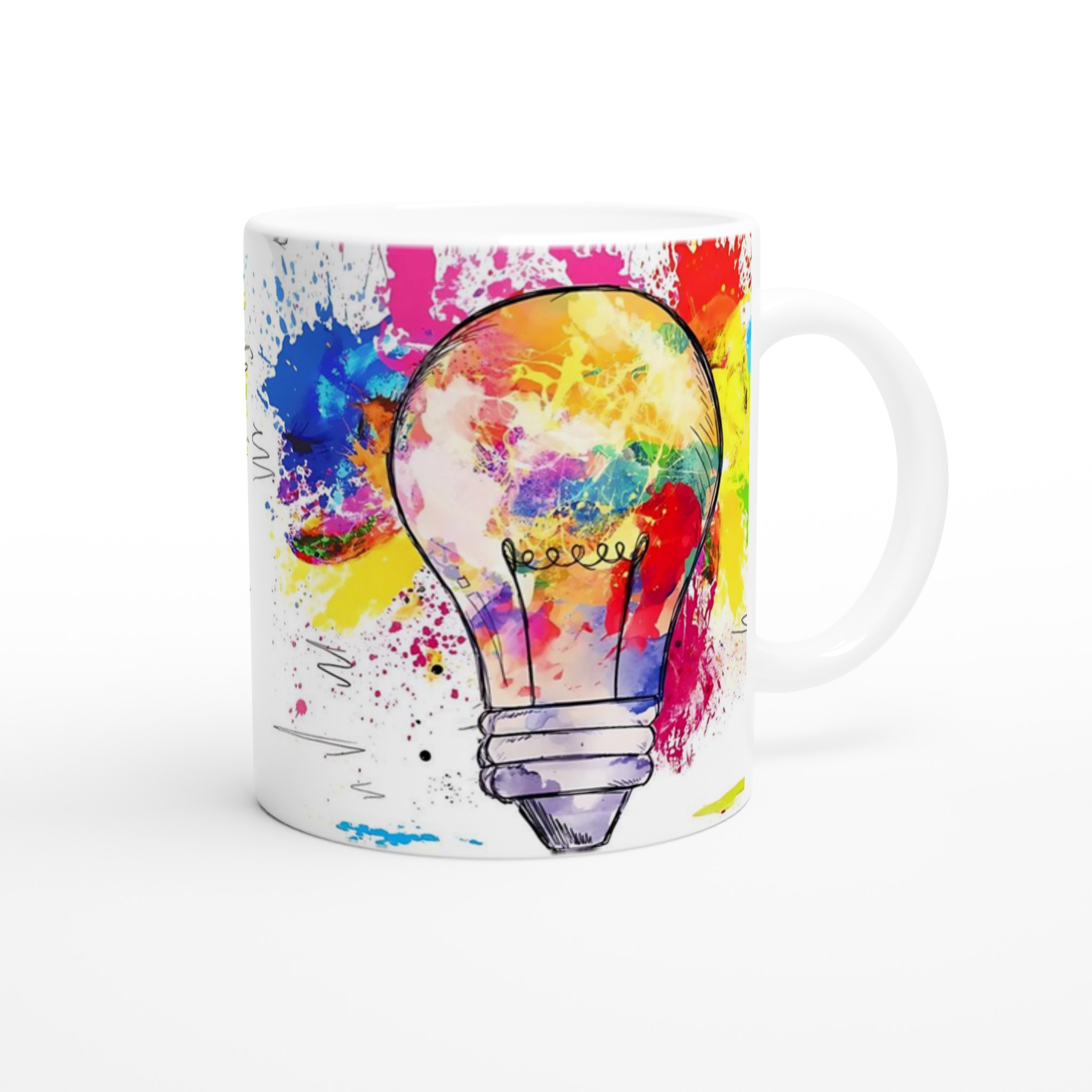 Vit 11oz keramisk mugg med färgstark, kreativ design – välj bland sju livfulla färger 9 45571a3d-6dea-4b00-85a3-48f13095cd81