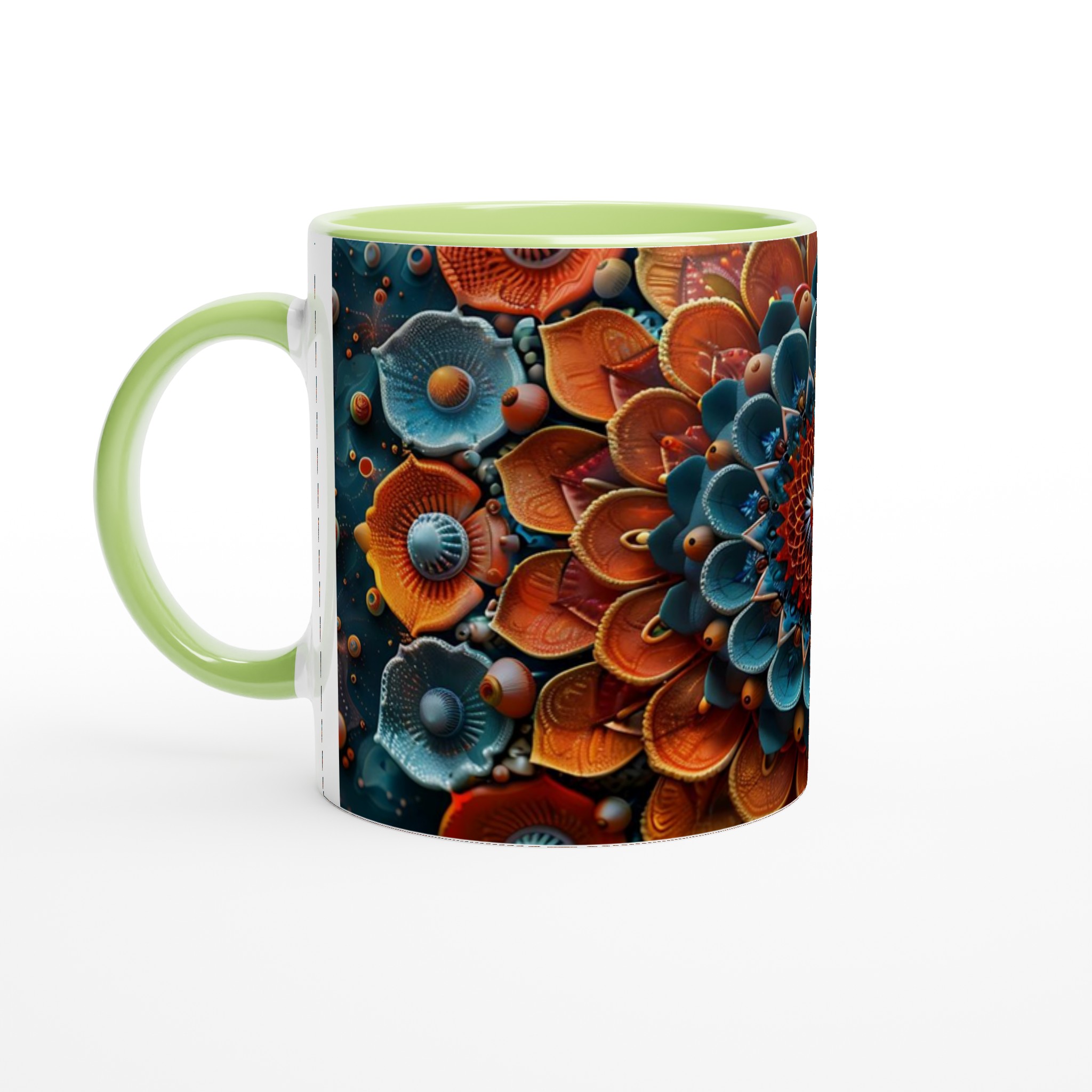 Mångfärgad Mandala Keramikmugg - 11oz Premium Kaffekopp i ditt val av sju livfulla färger 7 4580c9de-0feb-47d3-a2b1-869840cf89f7