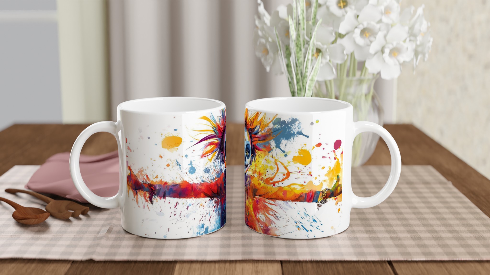 Färgsprakande Sugar Skull Keramikmugg – Utforska din Kreativitet med 7 Livfulla Färger! 10 45822655-f00b-4719-a4c5-71fcf1177217