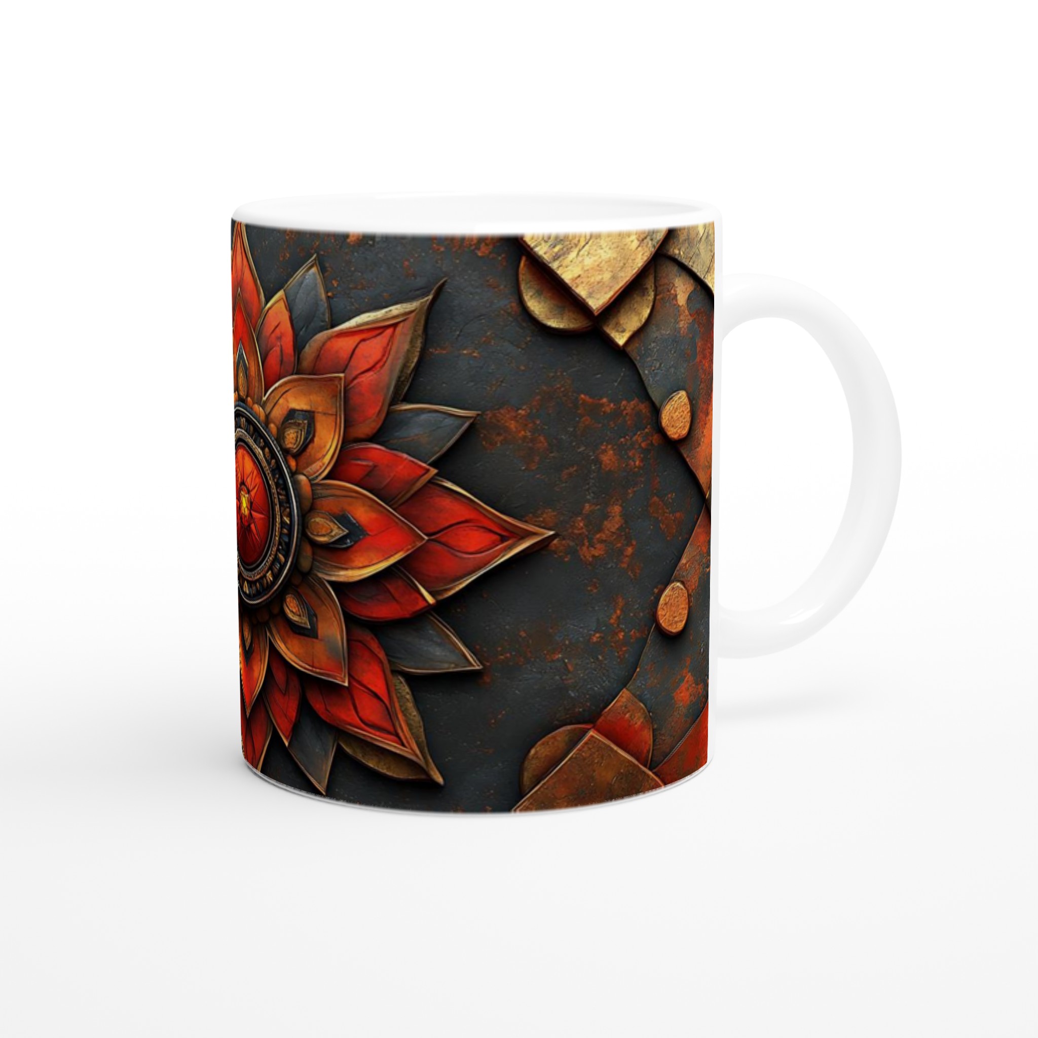 Zen Mandala Mugg - Vackert Konsttryck i Rustika Toner - Välj din Färg på Keramik 9 45827f4e-35a9-4903-a7f5-2e51b3b01131
