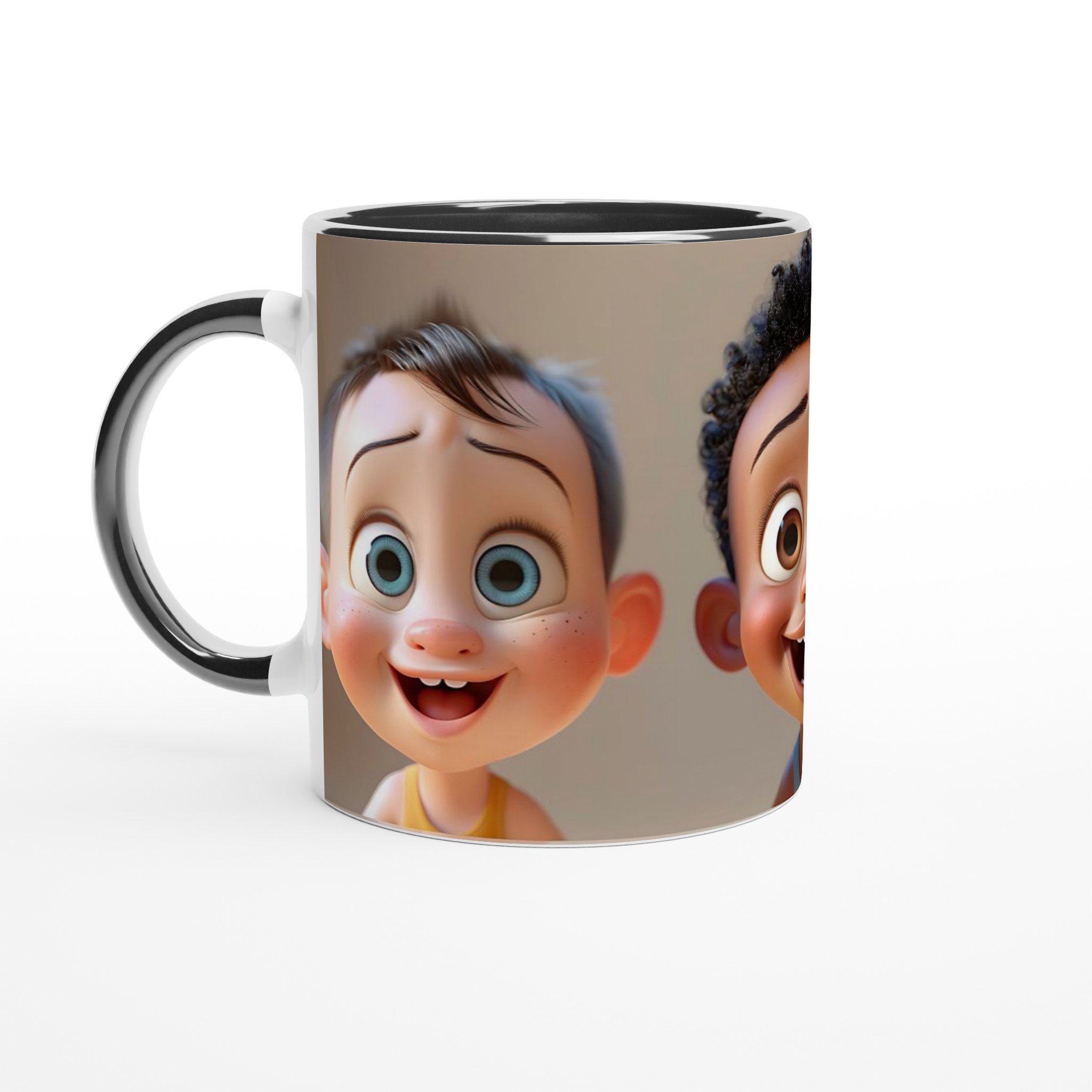 Glad Barngrupp Keramisk Mugg - Rolig Design för Familjen i 7 Härliga Färger 4 45959850-3a67-464e-baa0-0fc50212830d