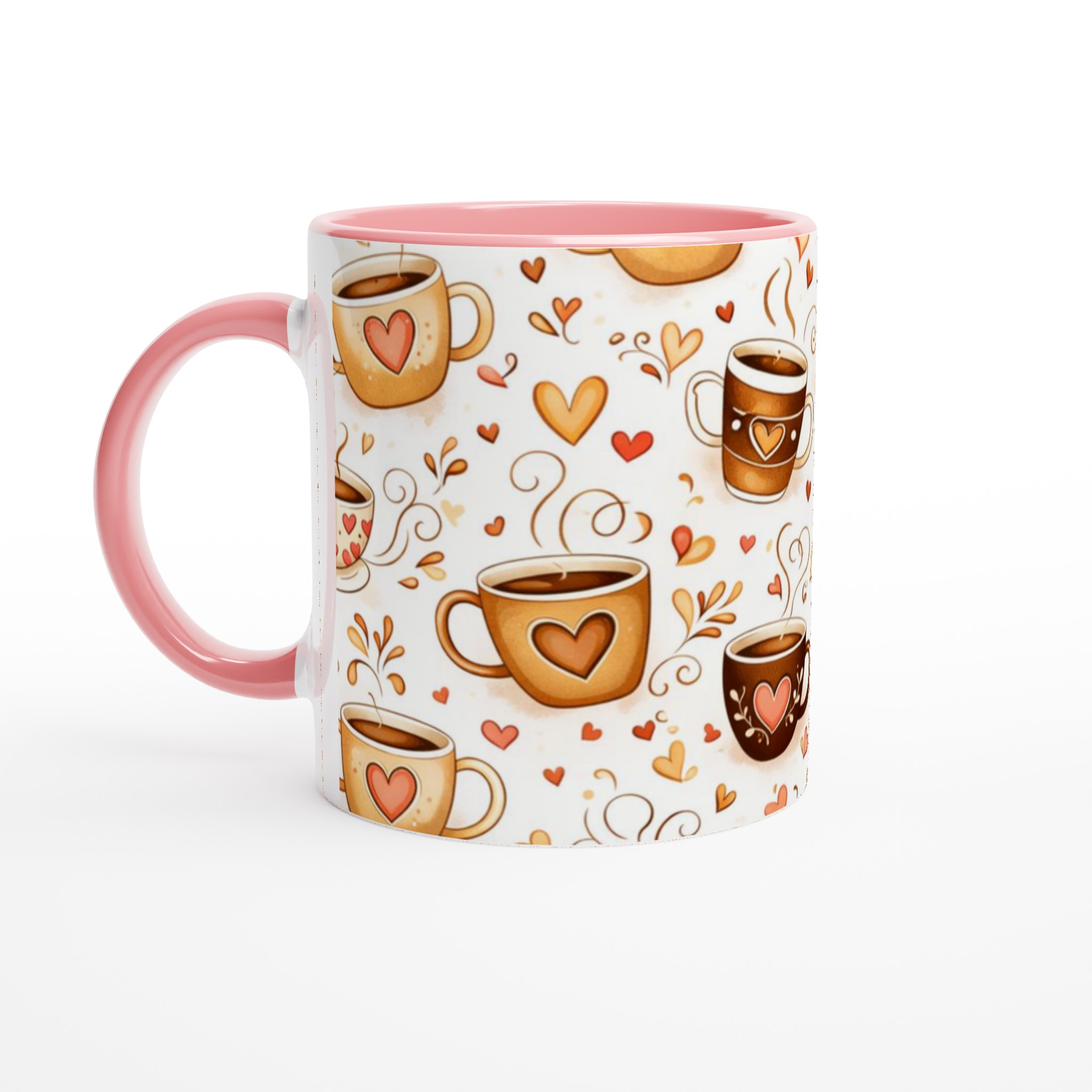 Vit 11oz keramisk mugg med kärleksfullt hjärtmotiv i flera färger 6 45a88d45-f9ad-47dc-bed7-4143182eeddd