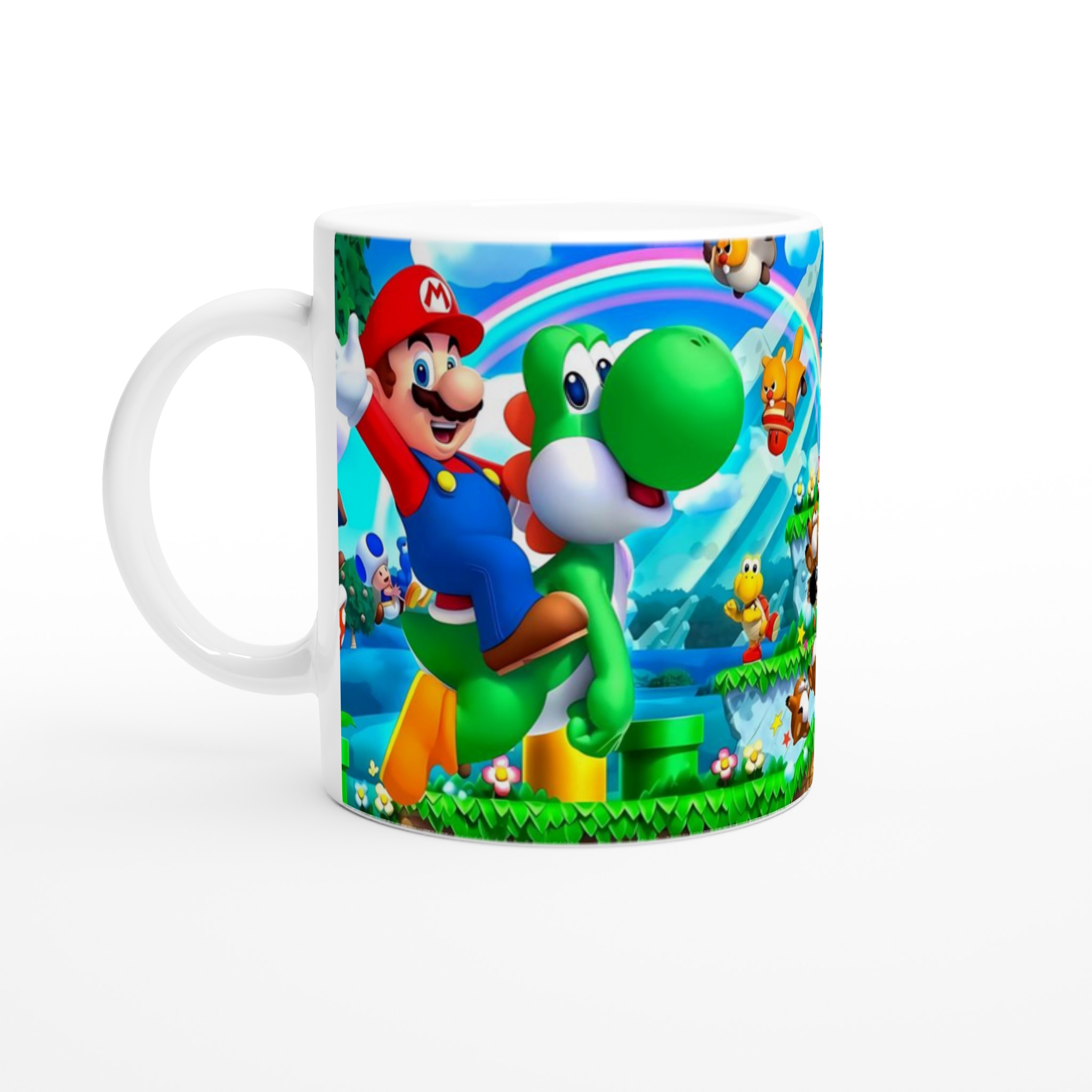 Vit 11oz keramisk mugg med färgstarkt Super Mario-tema i flera färgval 1 45bffb17-fd29-41ab-849b-4b108958bb00
