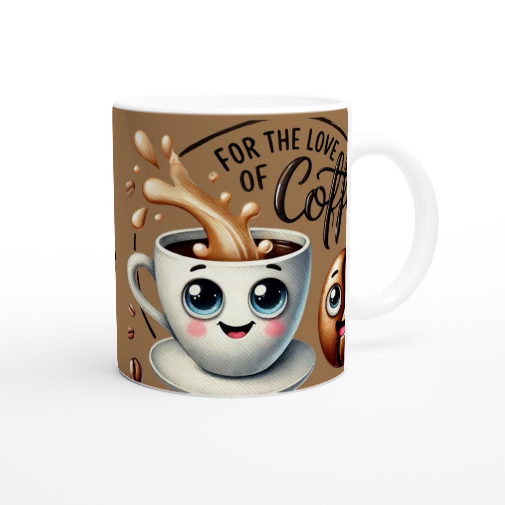 Vit 11oz keramisk mugg med lekfull kaffemotiv – välj mellan sju färgstarka keramfärger 9 45da4fd6-b12d-47ff-b6fe-6bfbc514135d