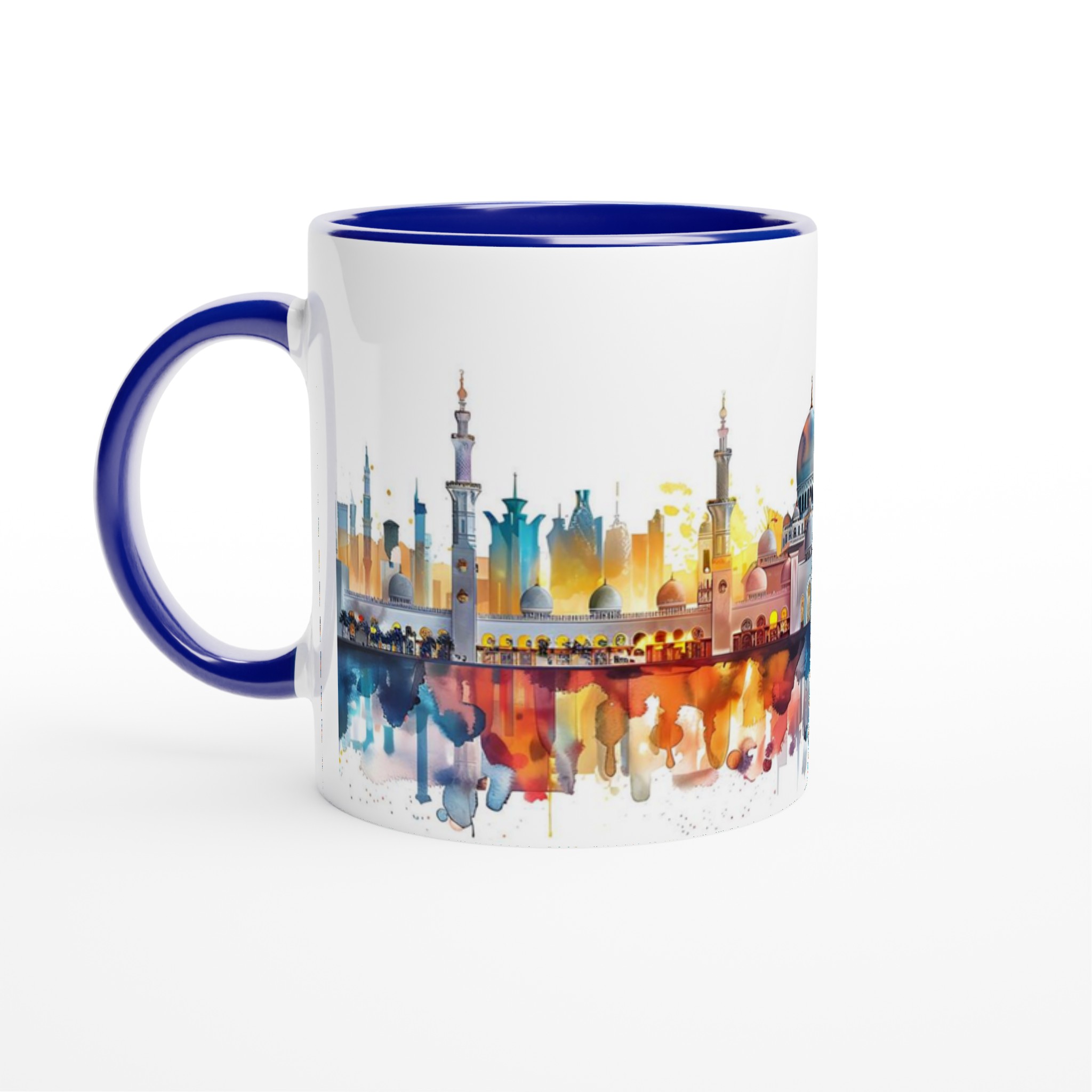 Abstrakt Moské Akvarell Mugg - Färgexplosion på 11oz Keramik, Välj Din Favoritfärg! 2 460ca421-36a5-48a9-a976-20169916924c