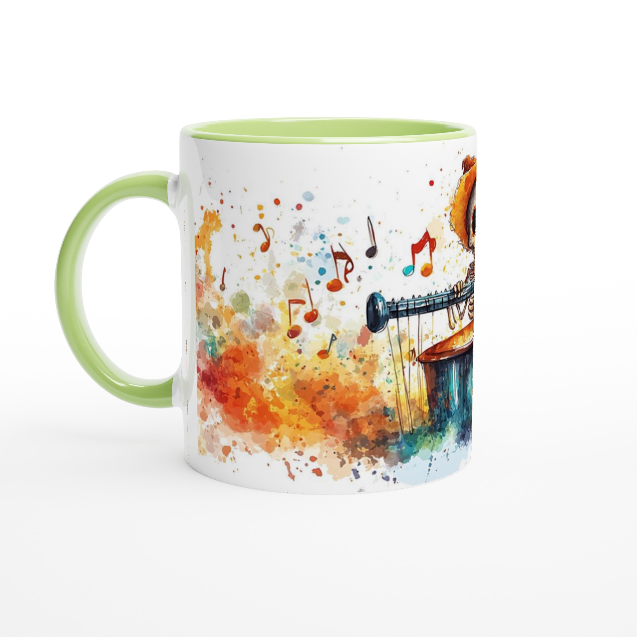 Fiesta Skelett & Akvarell Mugg - 11oz Keramik för Kaffe, Te & Glädje i Valfri Färg! 7 461833ba-98cf-405d-8c48-626b8b74bb40