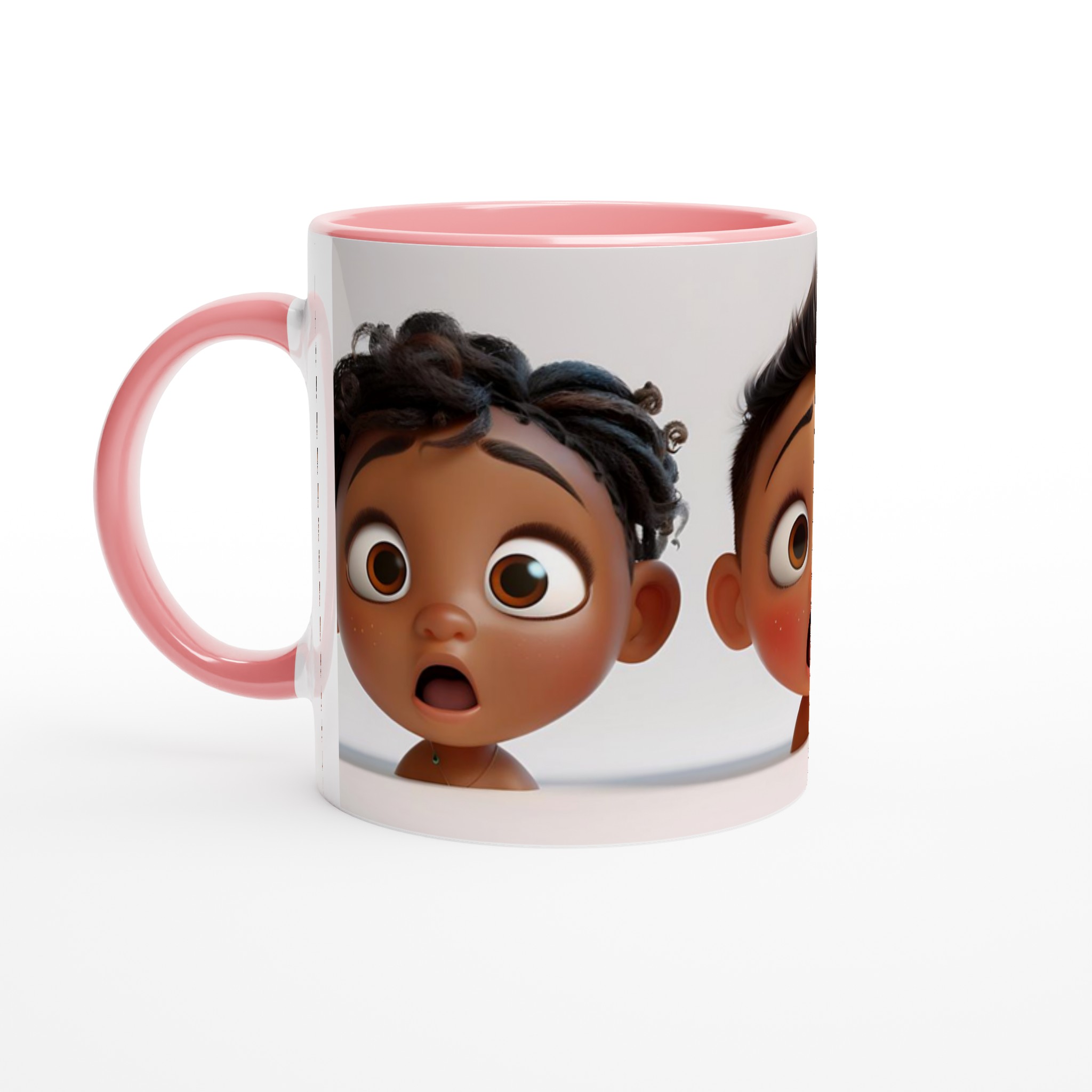 Förvånade Barn Keramisk Mugg - Rolig Kaffemugg med Söta Tecknade Ansikten i 7 Färger 6 46199def-3a0e-4b70-a93f-b1a382071eb5