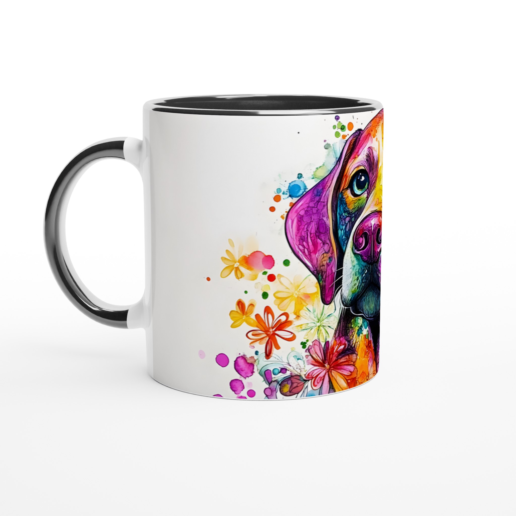 Färgsprakande Valp Akvarell Keramikmugg - 11oz, Välj bland 7 Livfulla Färger! 4 4639b8bd-7c8c-4cc6-81d3-61ee4b3469ee