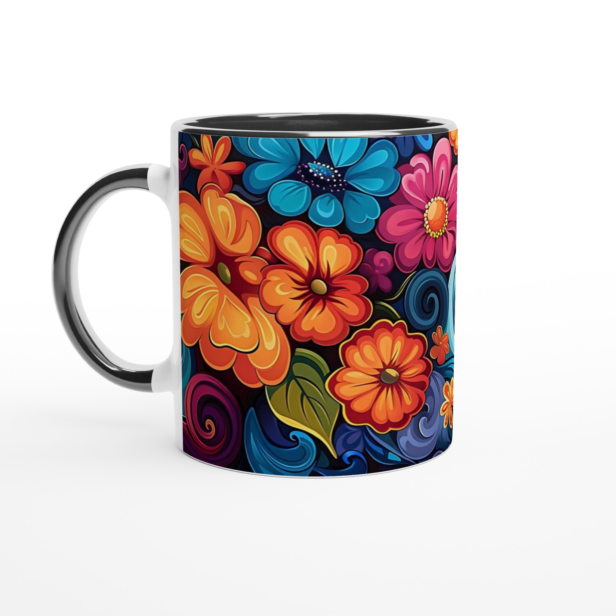 Färgsprakande Blomstermugg – 11oz Keramikmugg i Levande Nyanser för En Glädjefylld Start på Dagen 4 46455d63-42e6-4866-b7a2-65cce367b273