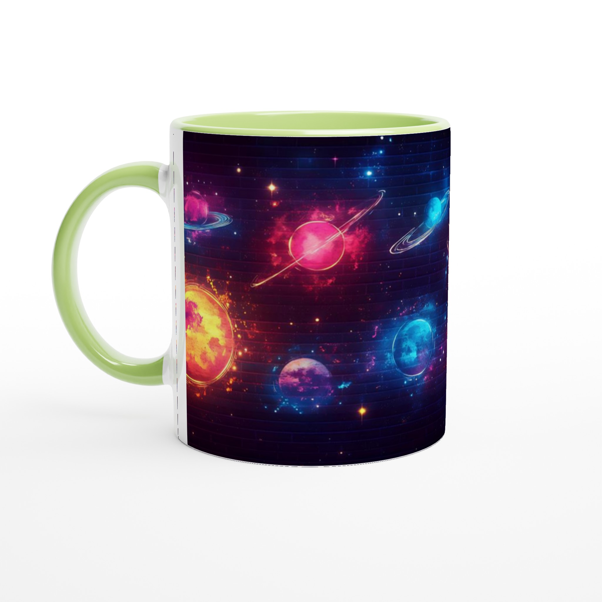 Neon Galaxy Keramisk Mugg - Rymdinspirerad Design i Klara Färger (11 oz) 7 464a7e96-3a6c-4fd0-99ea-28d9d0f885ca