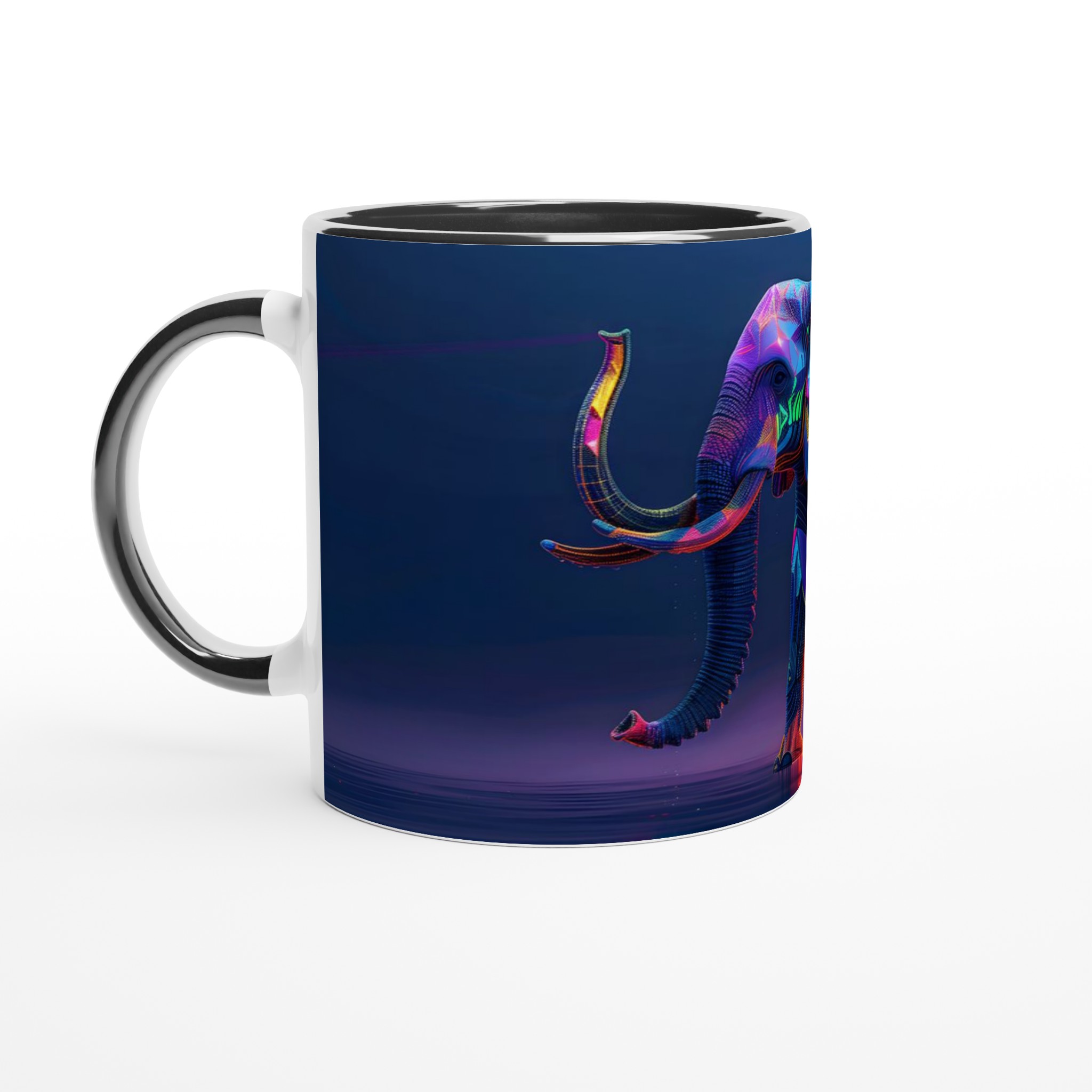 Neon Elefant Keramisk Mugg – Konstnärlig 11oz Kaffekopp i Flera Färger 4 4657d7e1-5e5e-4a0c-9646-c0c03ccfedbe