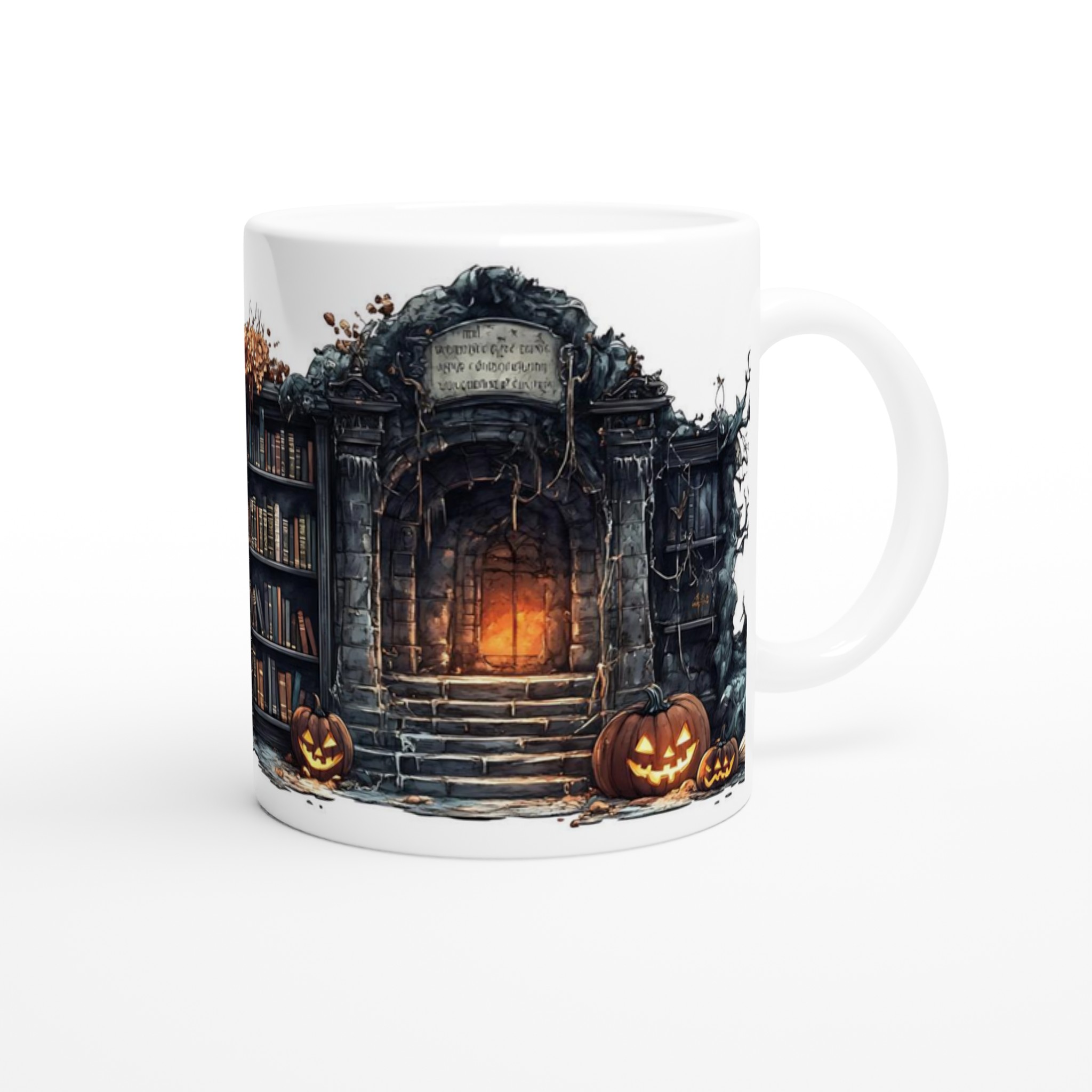 Mystisk Bibliotek Halloween Mugg – 11 oz Keramikmugg för Skrämmande Goda Drycker 9 465f896e-6bc8-431e-8bc2-e5722470adf2