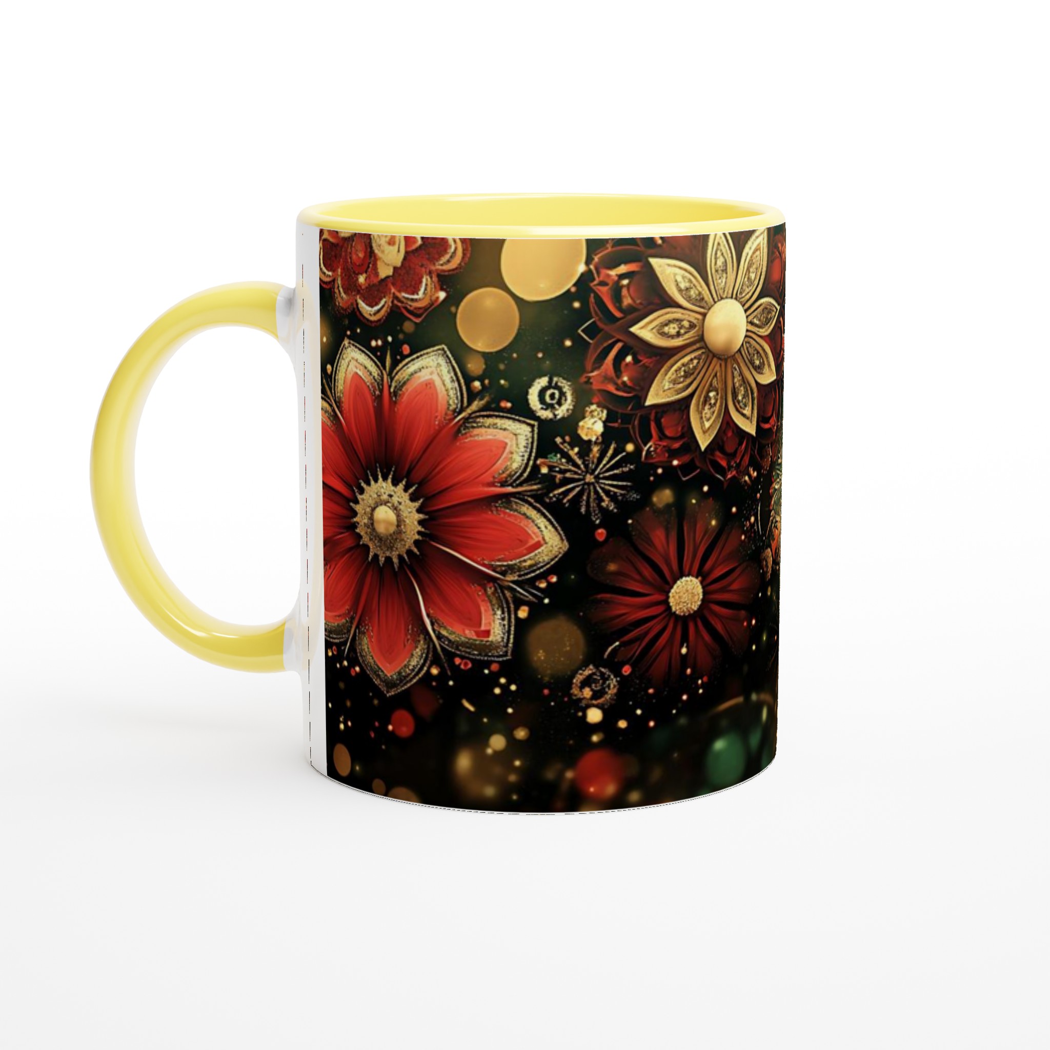 Lyxig Mugg "Förtrollad Blomsterprakt" – 11 oz Keramisk Kaffemugg i Sju Glänsande Färger 3 46748c68-bf5b-4410-ab53-fdd2aefb55c1