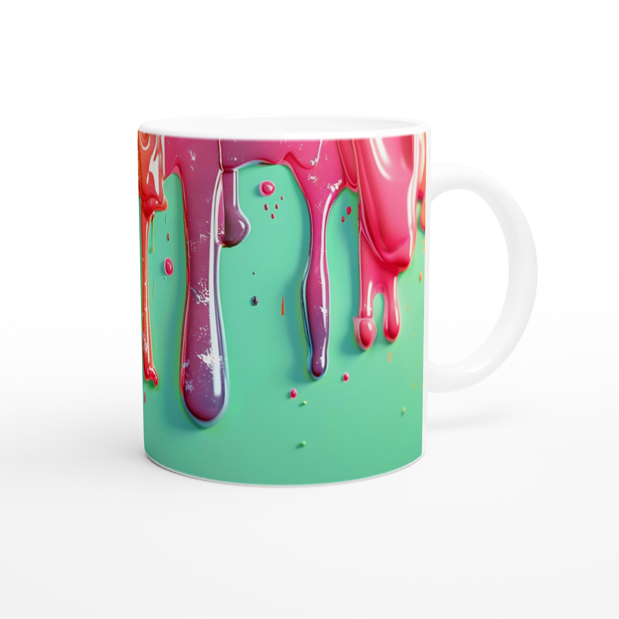 Färgglad Stänk Keramikmugg - 11oz premiummugg i 7 livfulla nyanser för kaffe, te & glädje! 9 46ddfb81-a489-43d8-a9ab-827c03e610cd