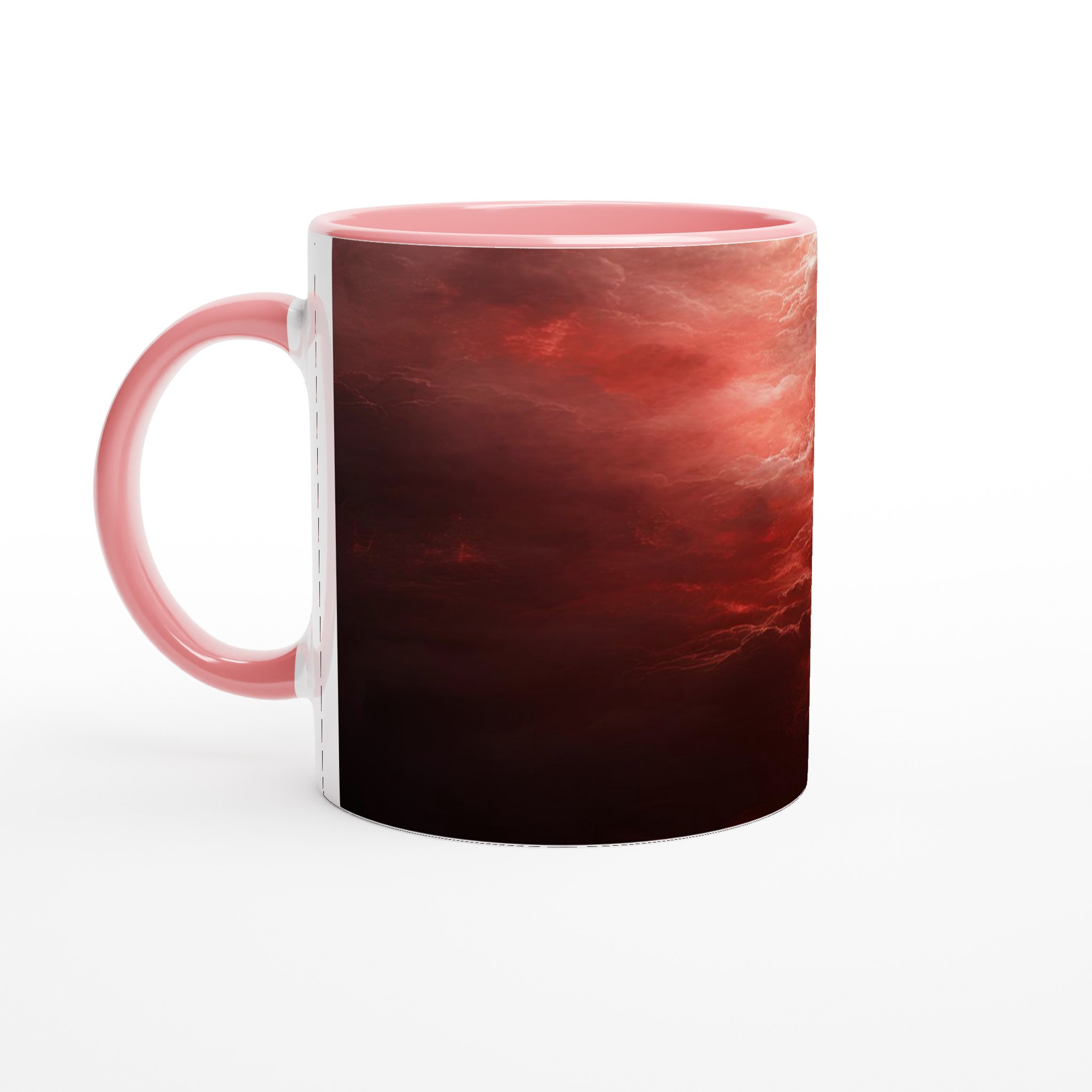Mörk abstrakt molnkonst 11oz Keramisk Mugg – Mystisk Eldröd Design för Din Favoritdryck 6 46eea3fe-40c9-447d-a7f1-33e52586d417