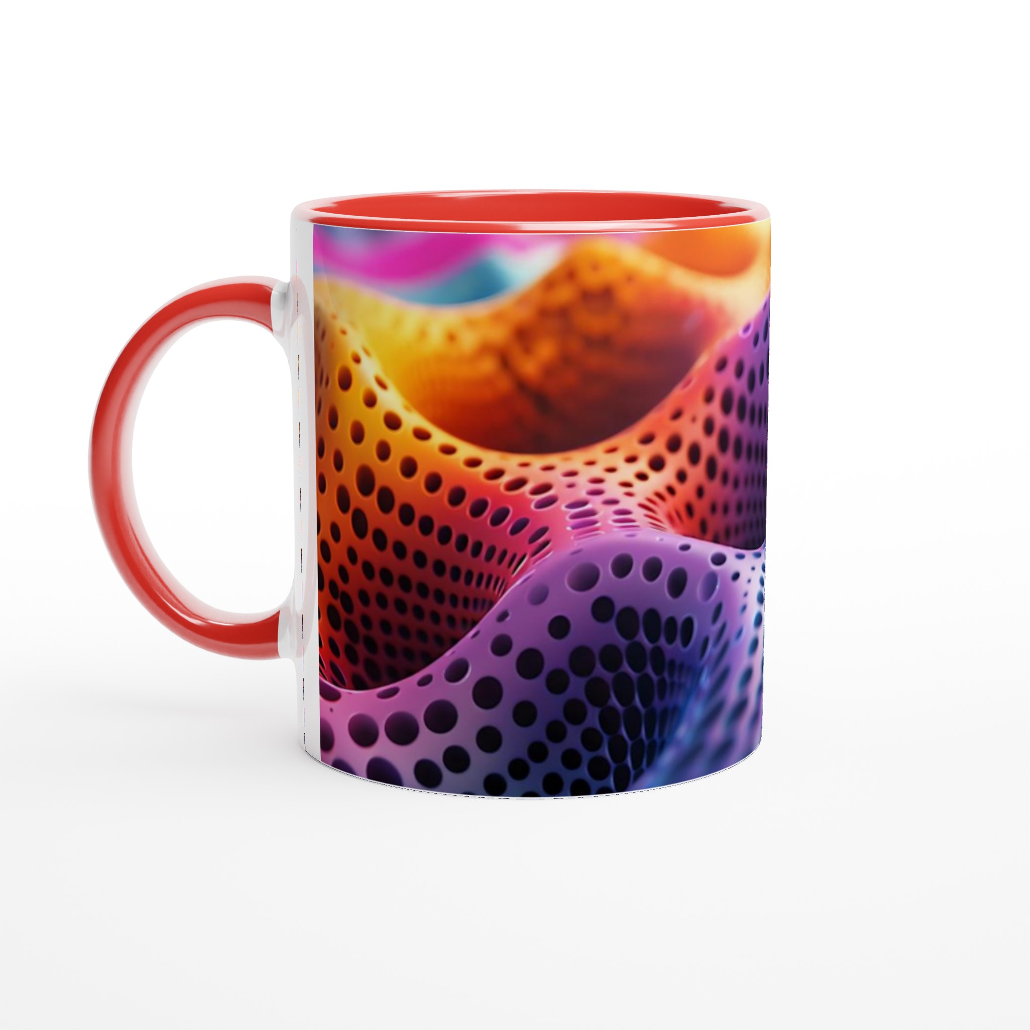 Abstrakt Perforerad Mugg - Vibrerande Design i Premium Keramik 5 4711aed6-5cd2-4105-b9ee-2413a45597a2