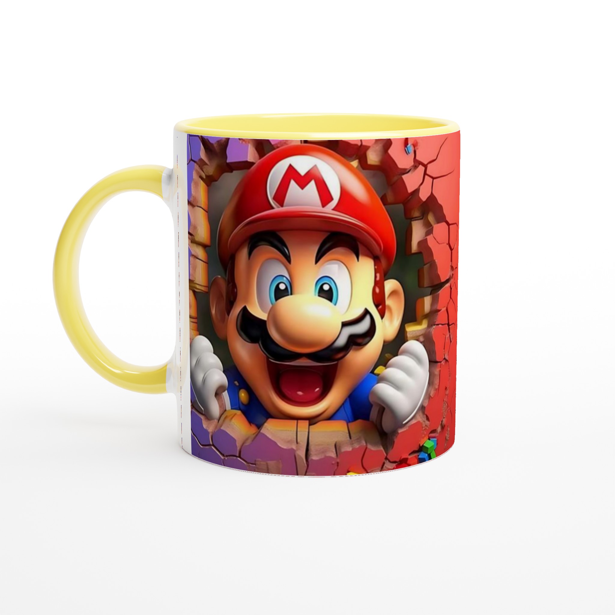 Vit 11oz Keramisk Mugg med Livfull Super Mario-design – Välj Bland Sju Färgstarka Keramiska Nyanser 3 4714f9b4-be72-44a2-8053-ad441fcbe96c