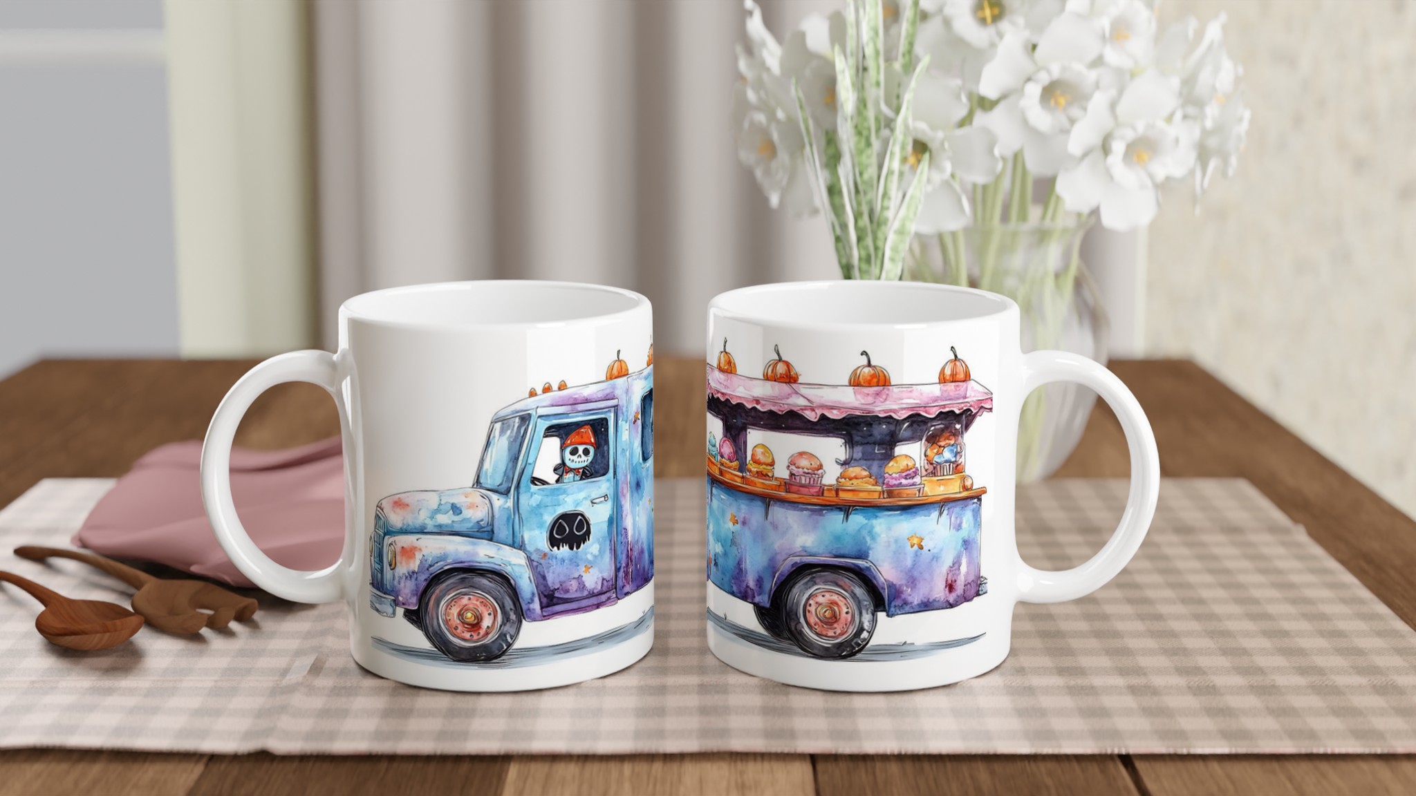 Spooky-Sweet Food Truck Keramikmugg – Perfekt för Halloweenälskare i sju färgglada nyanser 10 47533412-72c1-4a2a-b802-3d5f5c24eea9