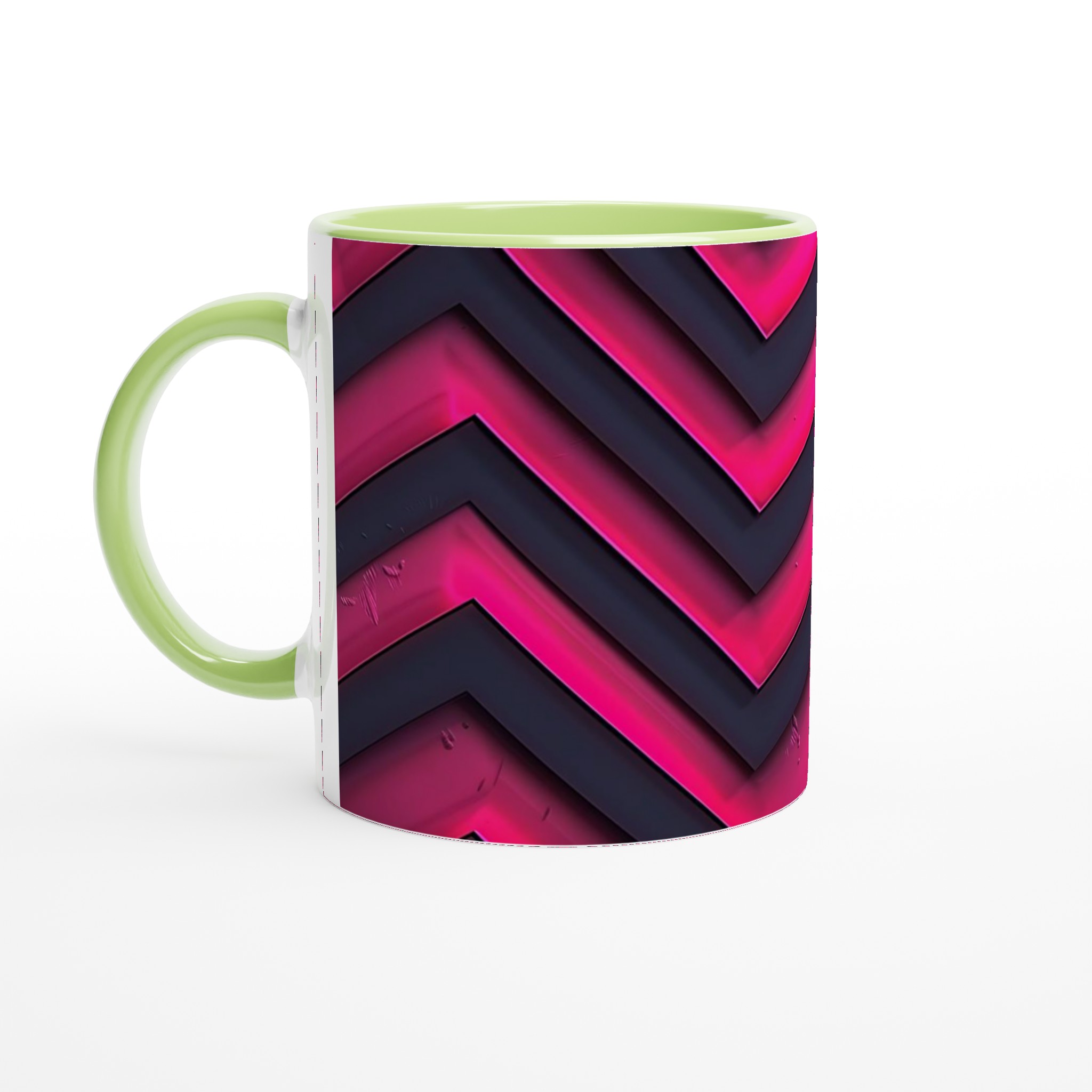 Neon Vågmönster Keramikmugg - 11oz, Levande Färgval 7 4766ea1c-f6b1-4b38-94e0-ef5216c994b5