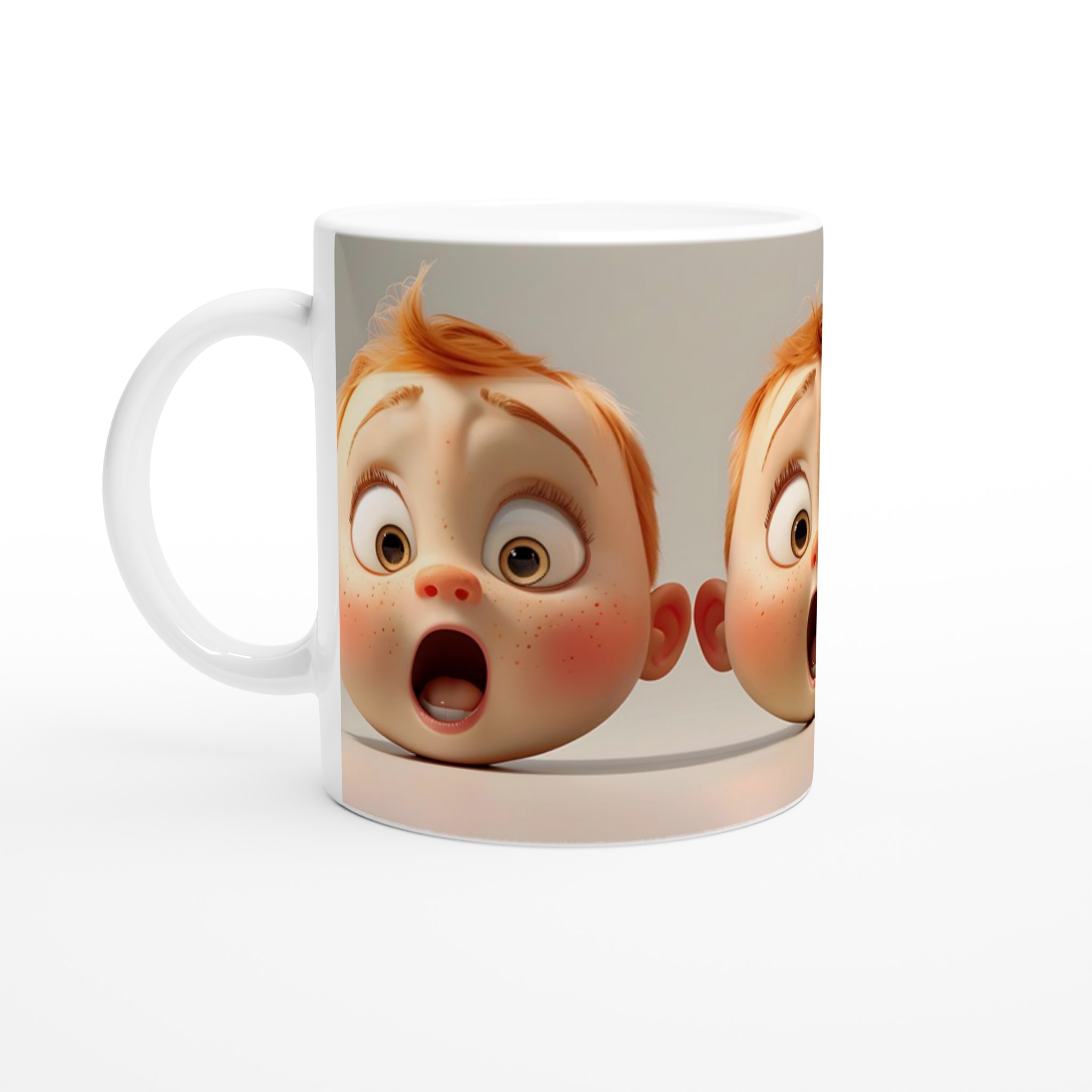 Förvånade Ansikten: Charmig 11oz Keramisk Mugg för Ditt Kaffe, Tillgänglig i Flera Färger! 1 47762ff7-8d67-45c0-804a-3c2480c21dd7