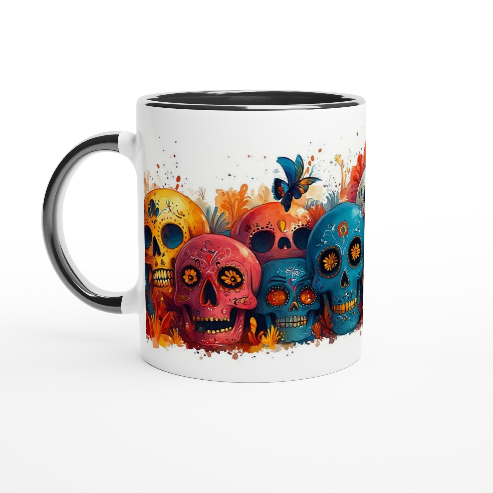 Färgglad Sugar Skull Keramikmugg - Livfull Día de los Muertos Design, 11oz Kaffekopp 4 47805667-8794-4362-840c-3c6124bdc6aa