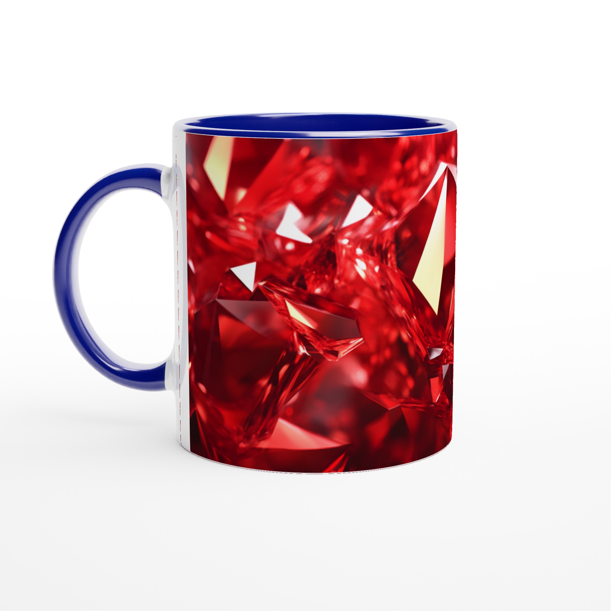 Rubinröd Fasetterad Keramikmugg - 11oz Lyxig Kaffemugg i Ditt Val av Färg 2 47b23448-a451-4b83-81c7-c7634234f7db