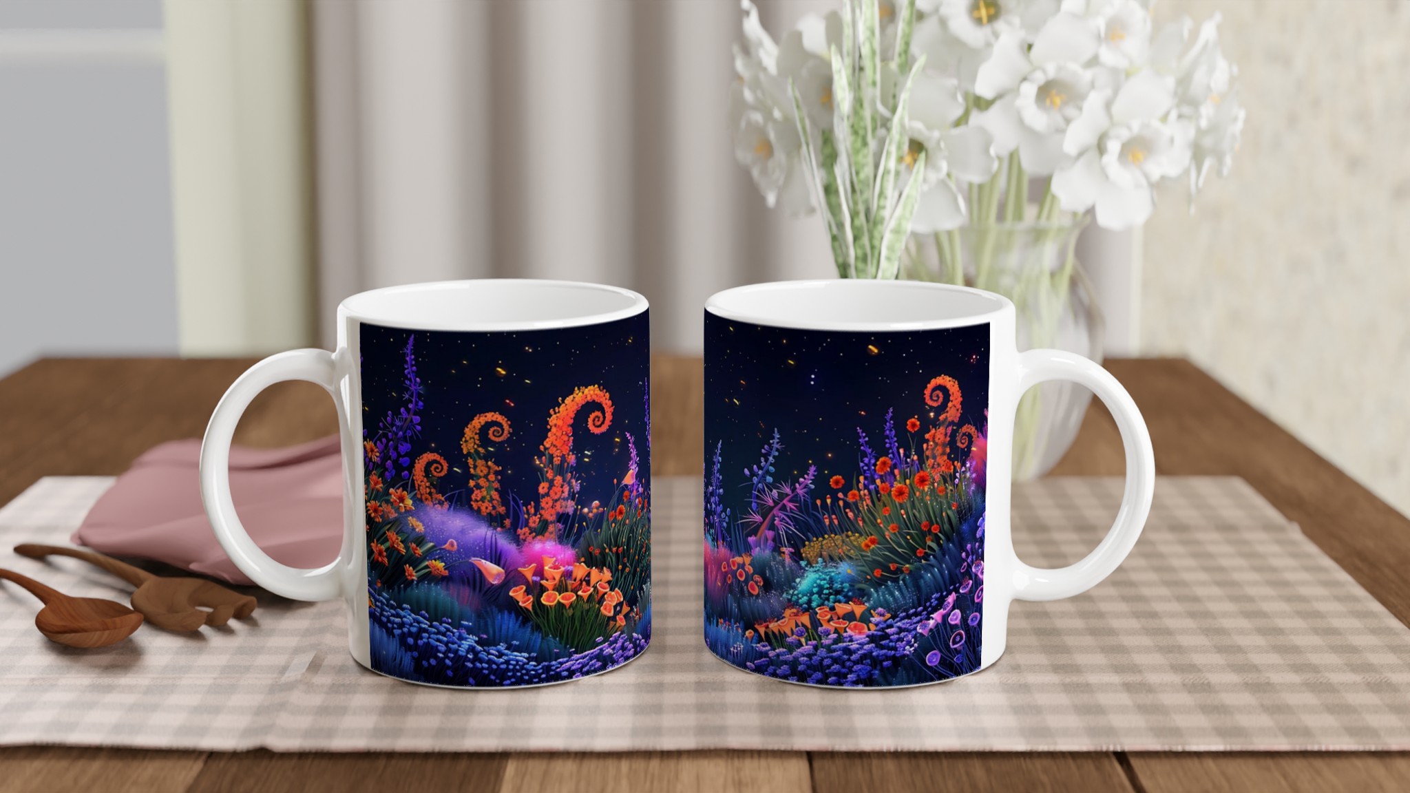 Magisk Nattblommor 11oz Keramikmugg – Drömsk Design i Färgstarka Nyanser 10 47be112c-b7cd-4cf2-b213-163dda5c5255
