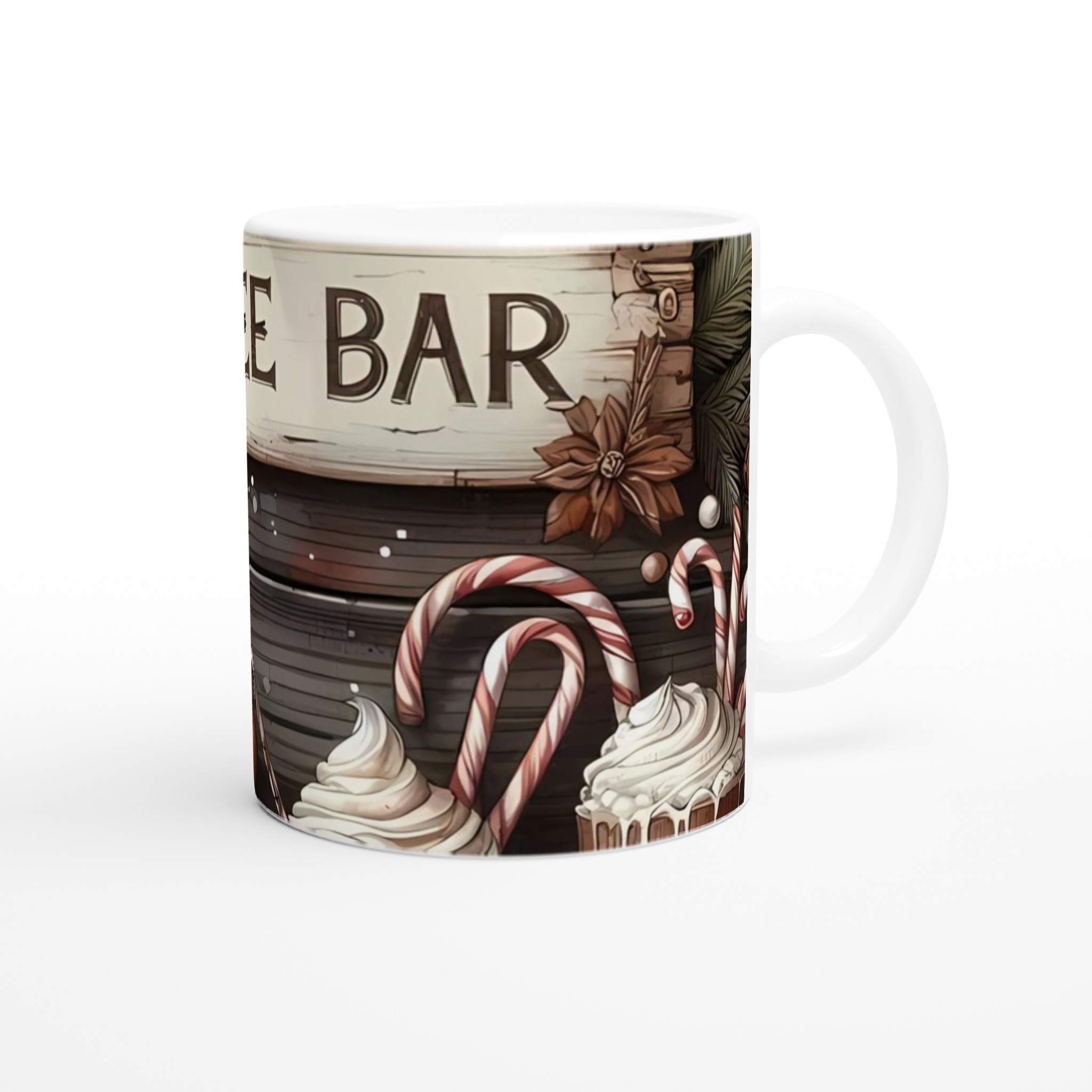 Vit 11oz keramisk mugg med mysigt julmotiv – välj bland sju charmiga färger 9 47cf577e-9b2c-4c83-8800-db7424763d9a