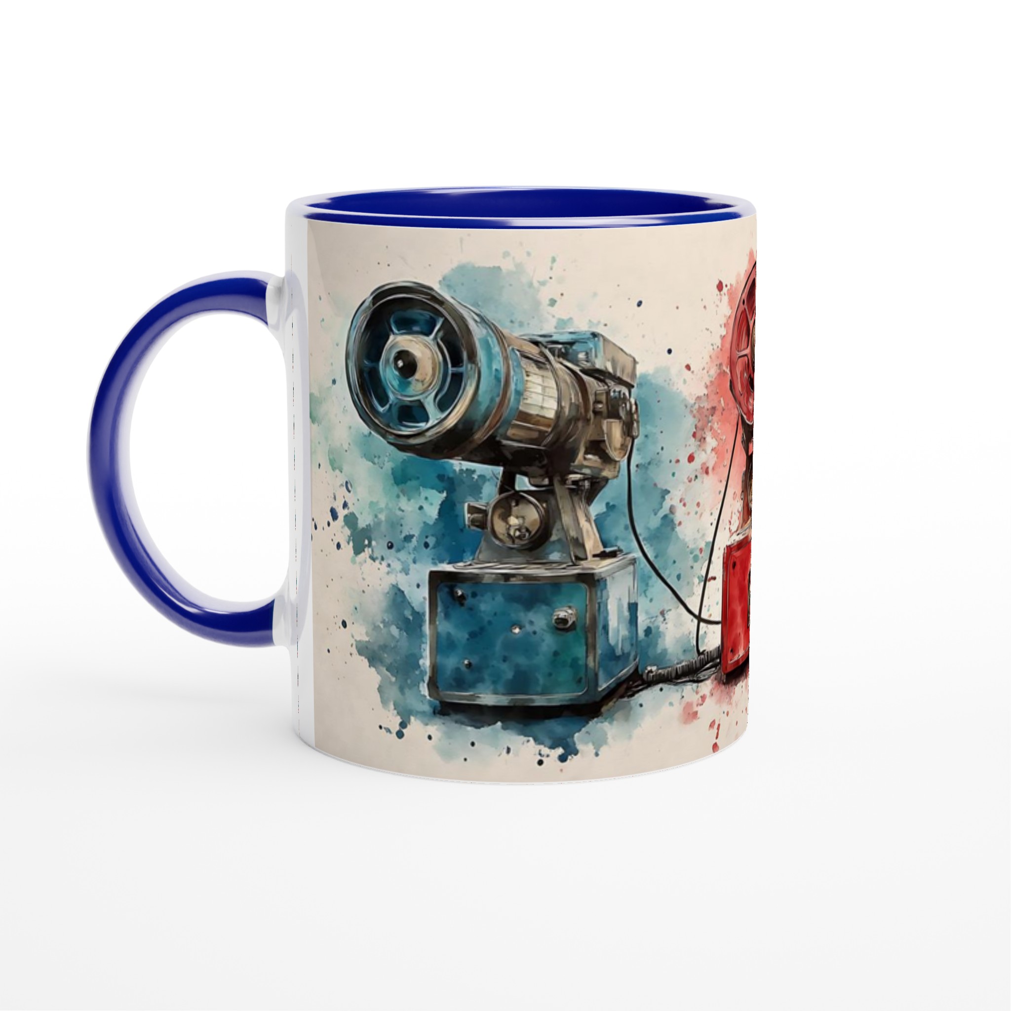 Retro Projektor Art Mugg – Färgstark Vattenfärg Design, Välj Din Favoritfärg 2 47f15dff-6c97-43cb-9859-3f1e6e6489eb