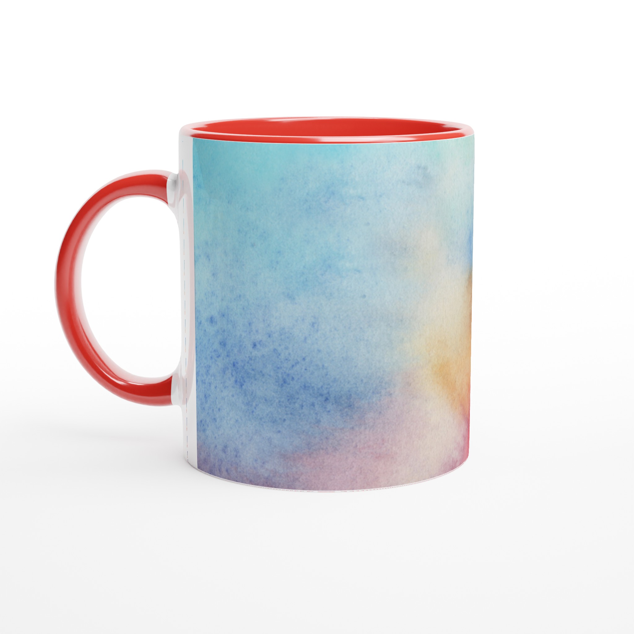 Elegant Vit 11oz Keramisk Mugg med Akvarellintryck i Flera Färger 5 48029fb6-7a32-42d9-a2e6-c83afd66903b
